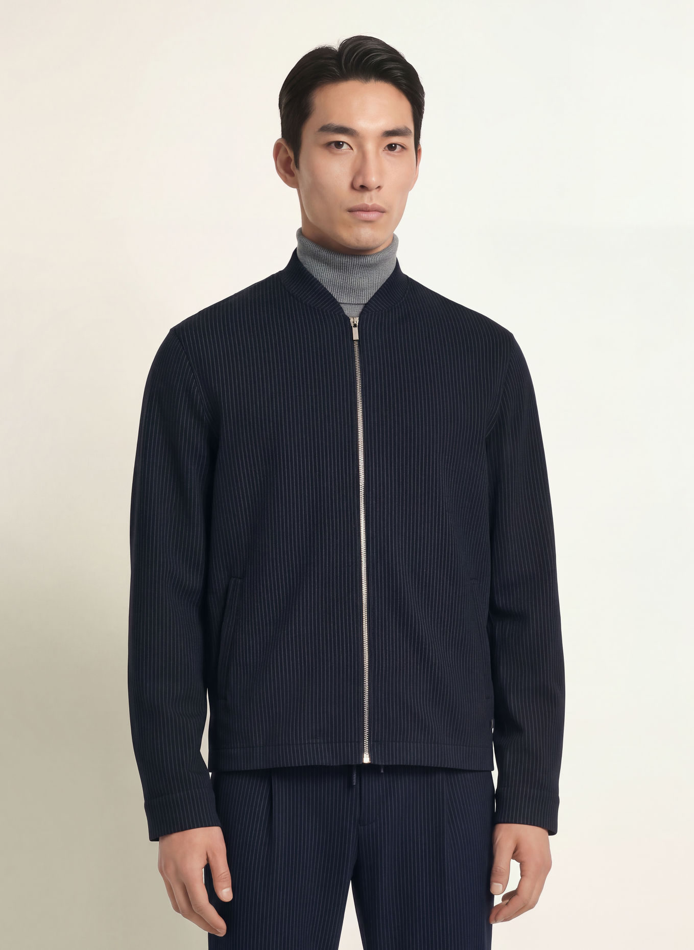 DESOTO Veste universitaire: BLEU FONCÉ / GRIS CLAIR