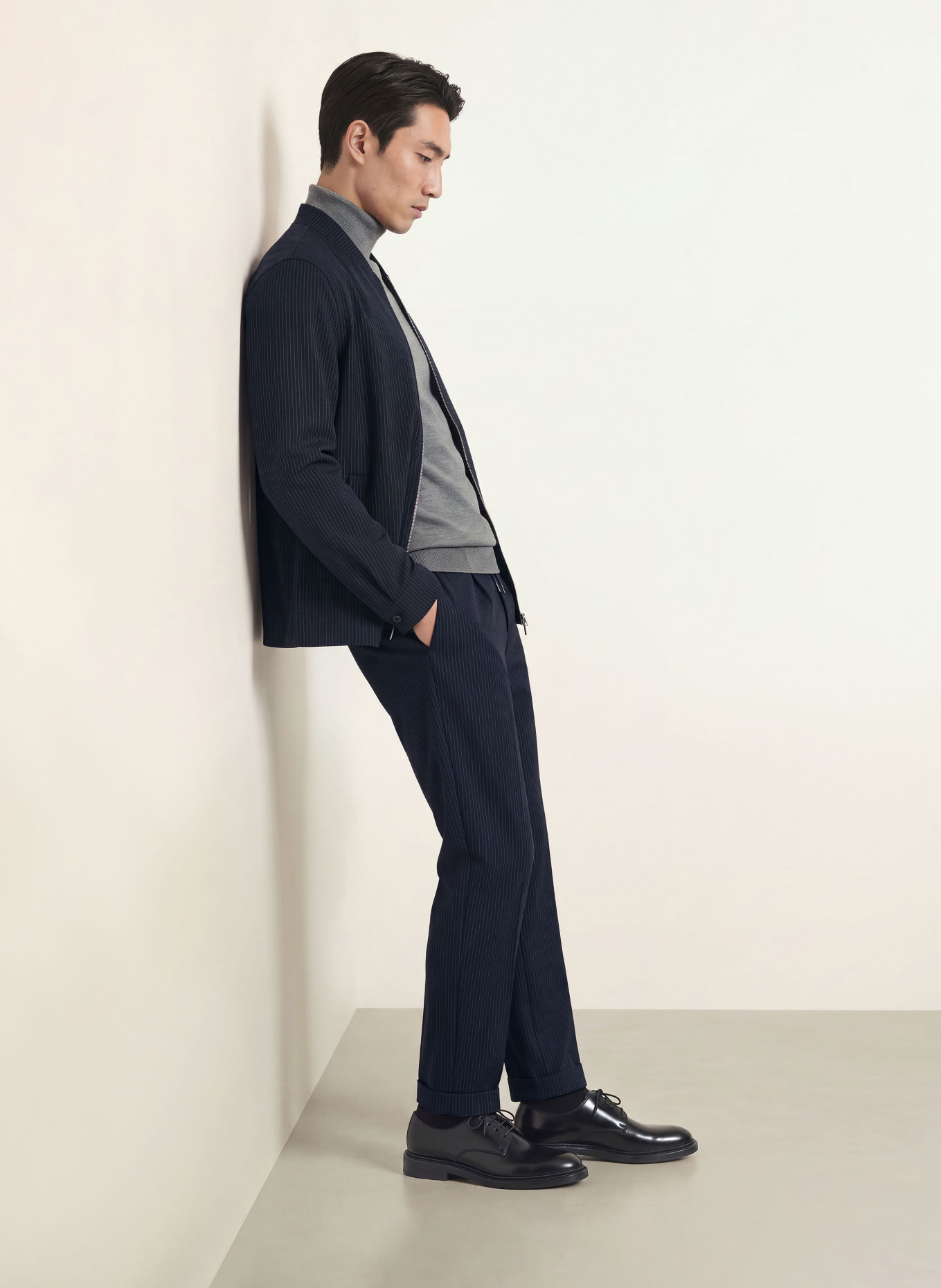 DESOTO Veste universitaire: BLEU FONCÉ / GRIS CLAIR