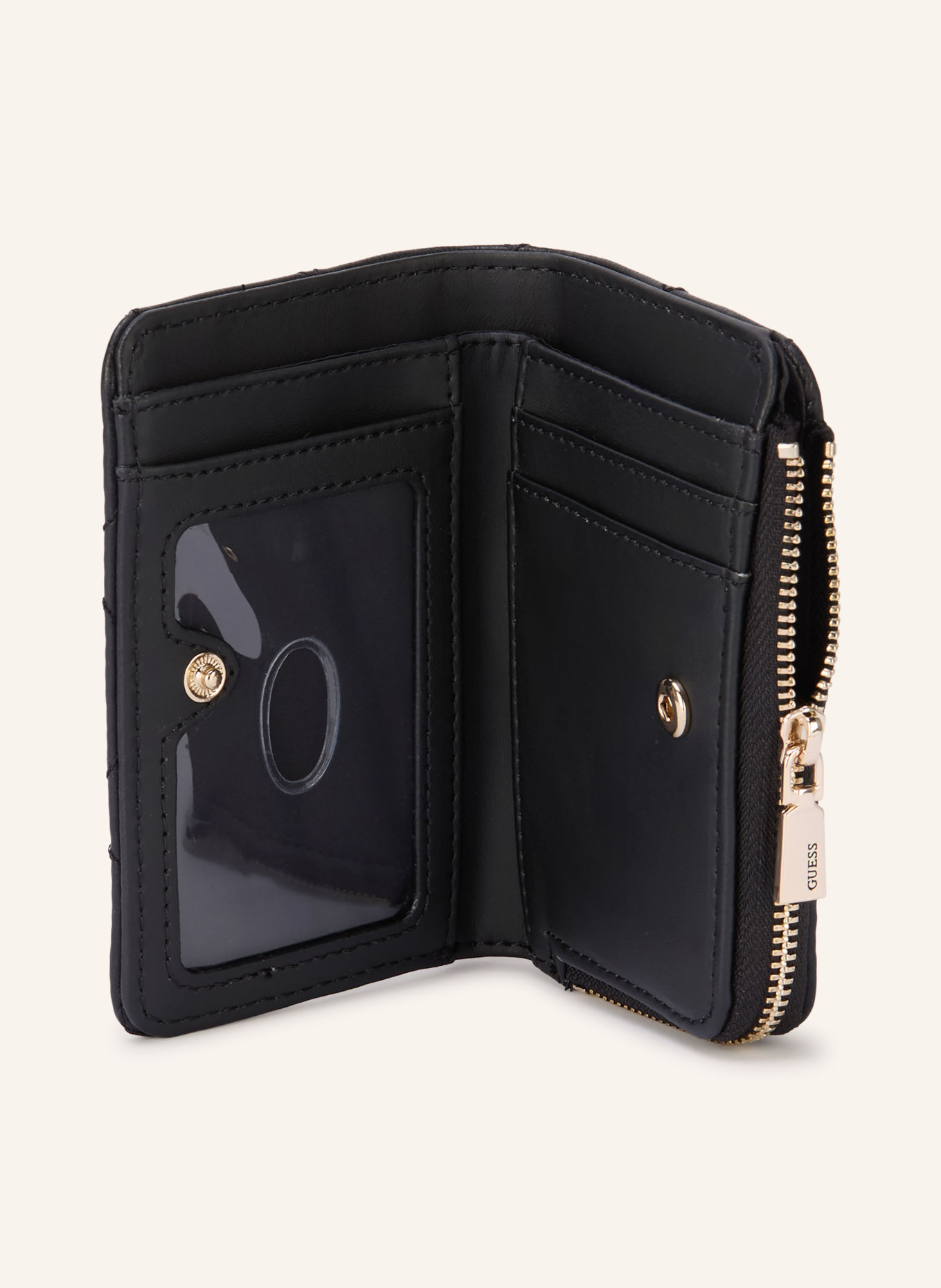 GUESS Portemonnee JULIET: ZWART / GOUD