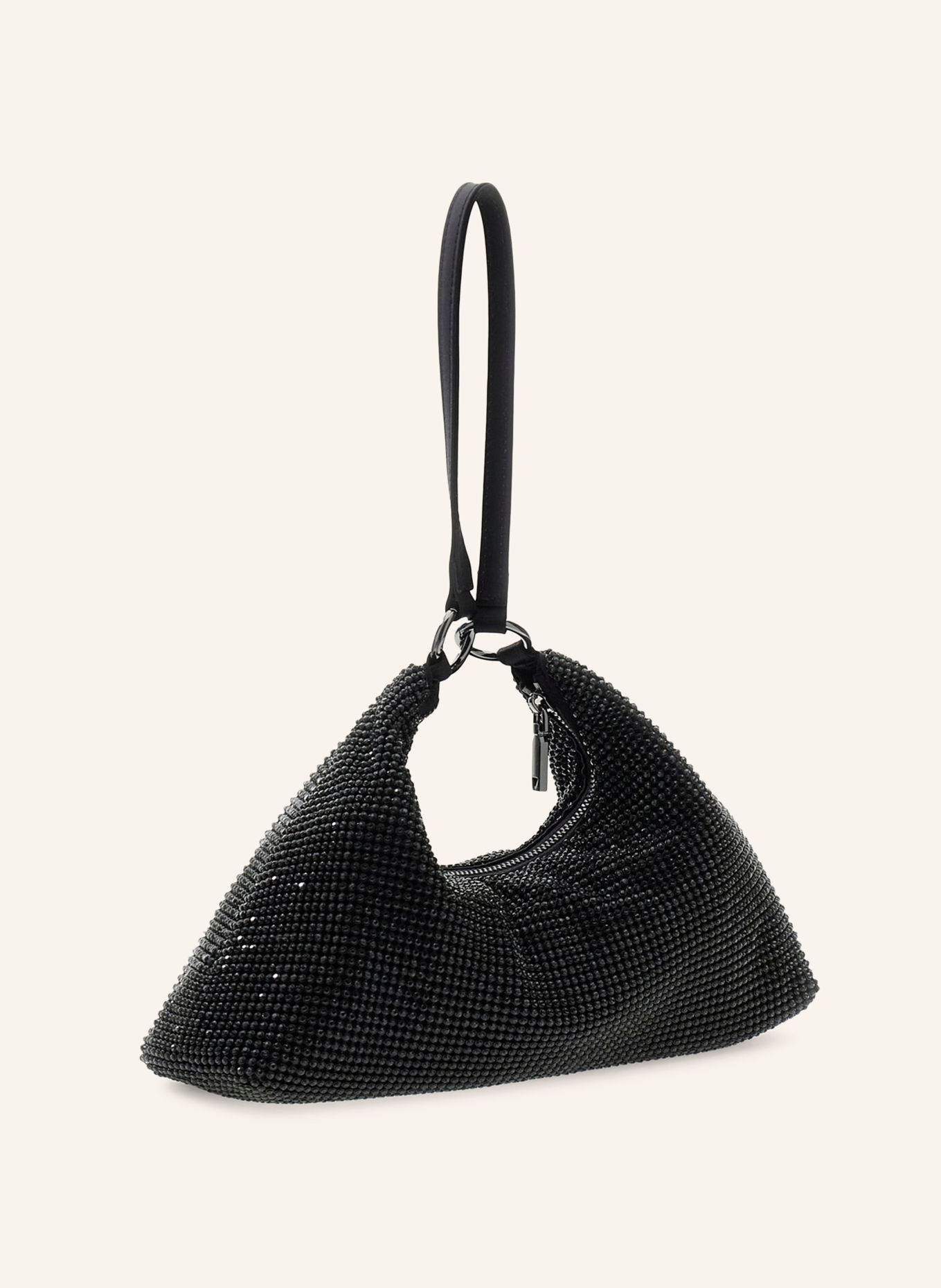 GUESS Sac à main orné de pierres décoratives: NOIR / ARGENT