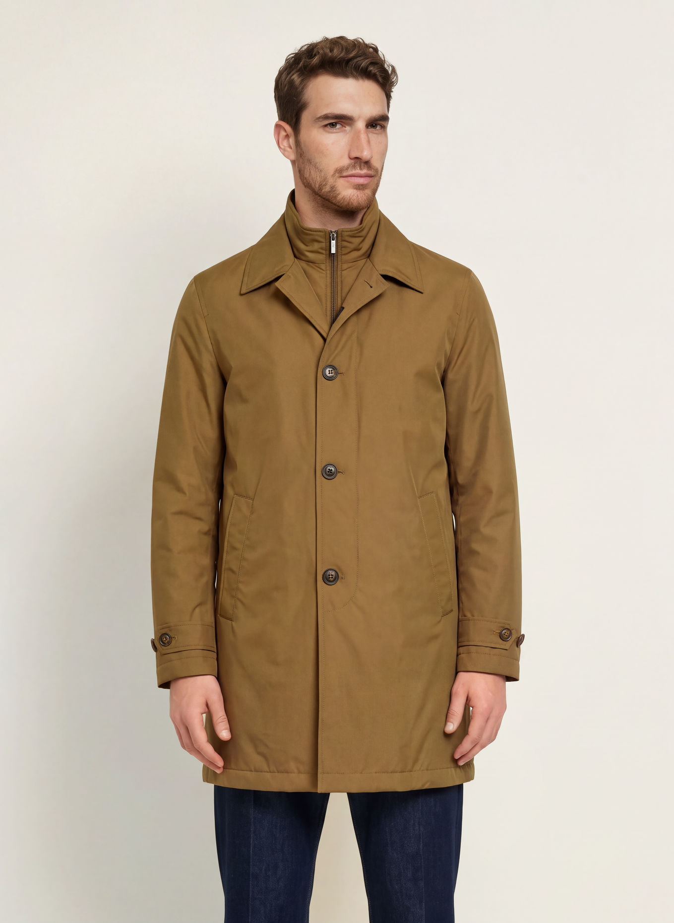 Fay Coat: COGNAC