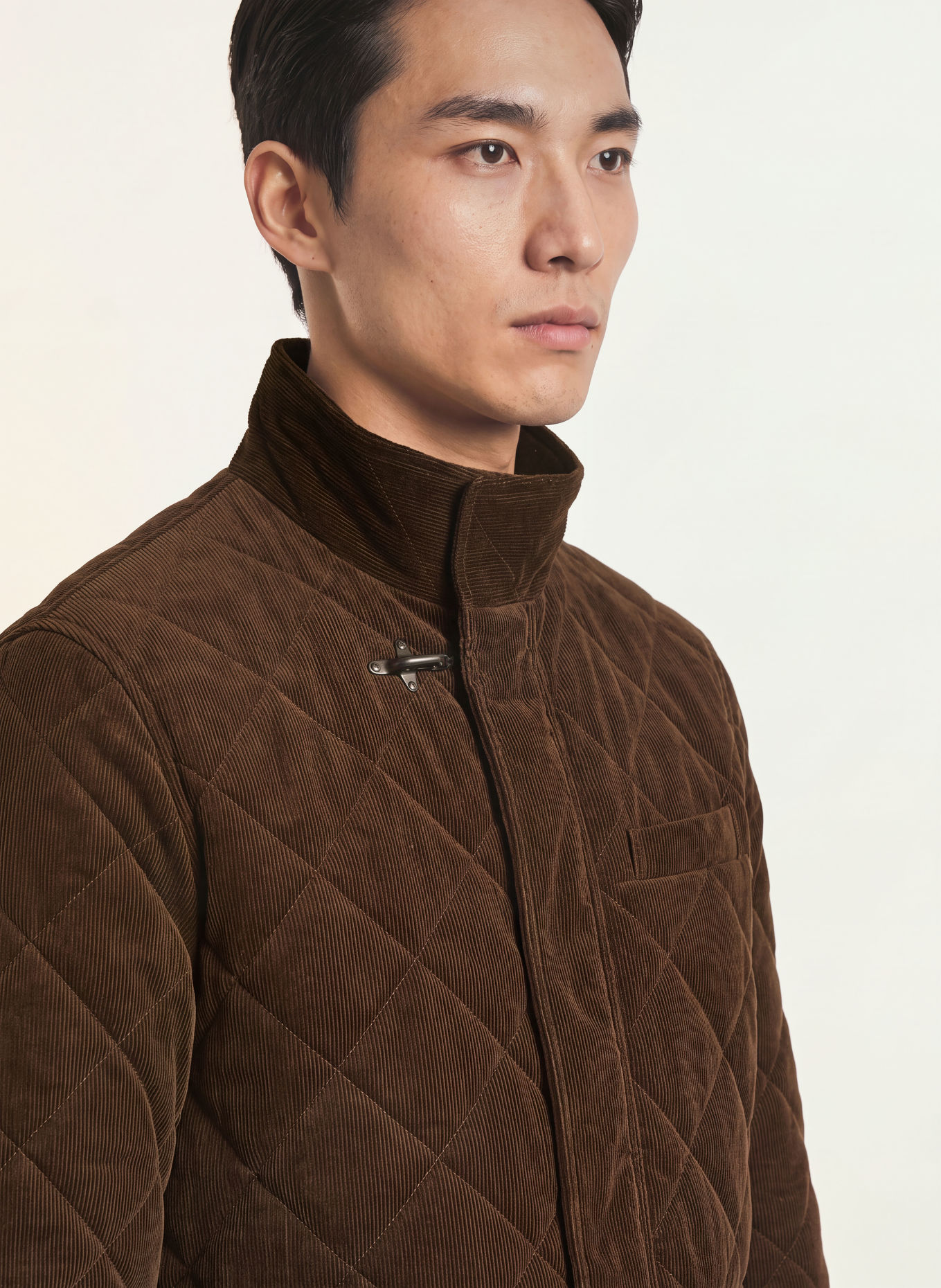 Fay Steppjacke aus Cord: DUNKELBRAUN