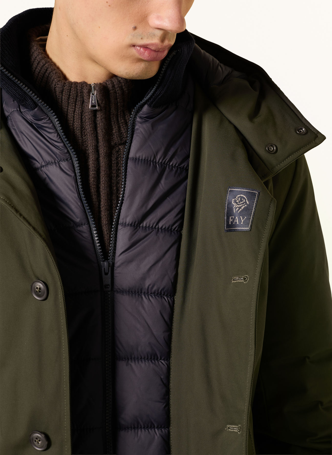 Fay Parka: DARK GREEN