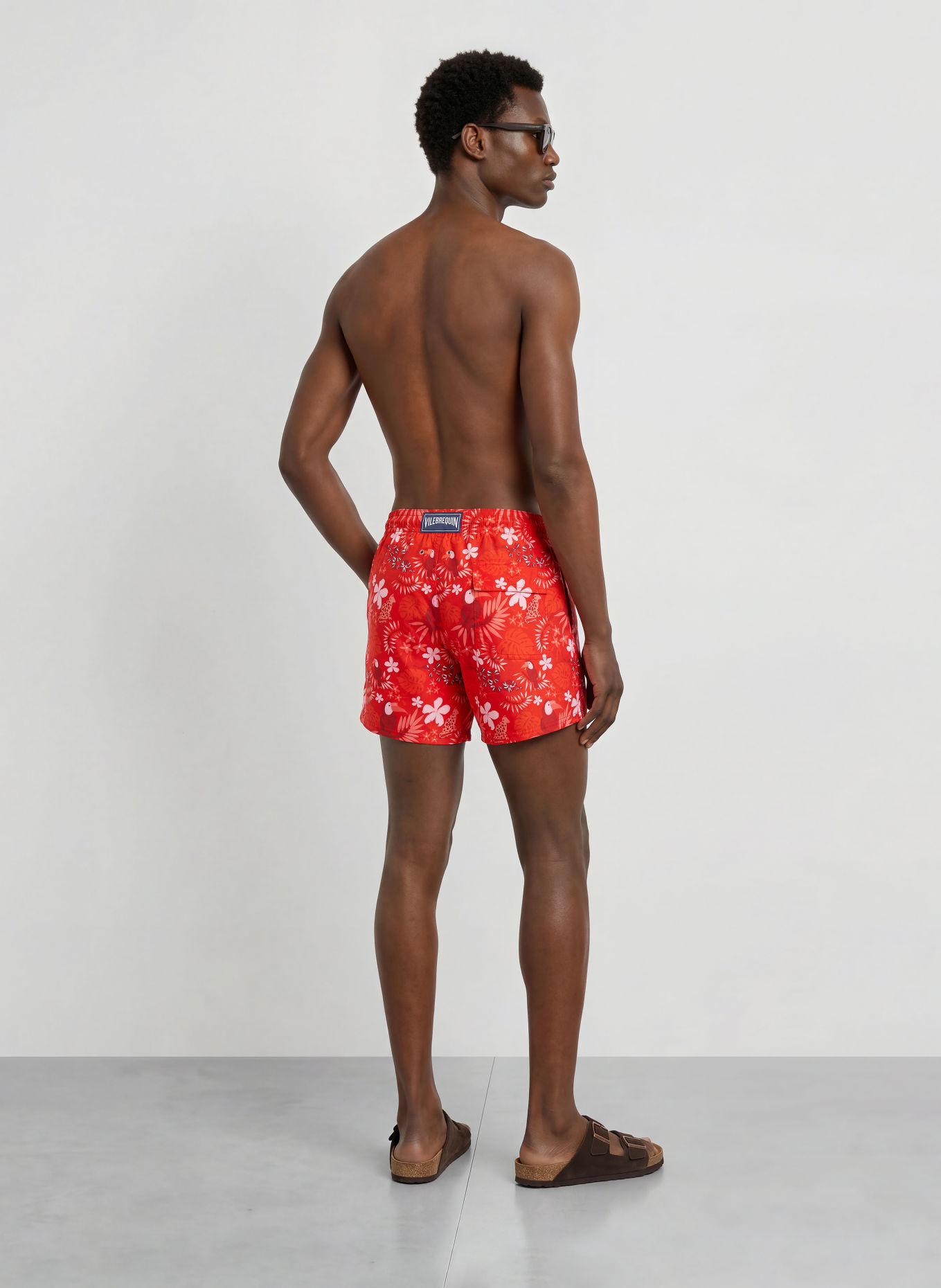 VILEBREQUIN Badeshorts MOORISE: ROT / HELLROSA / DUNKELROT
