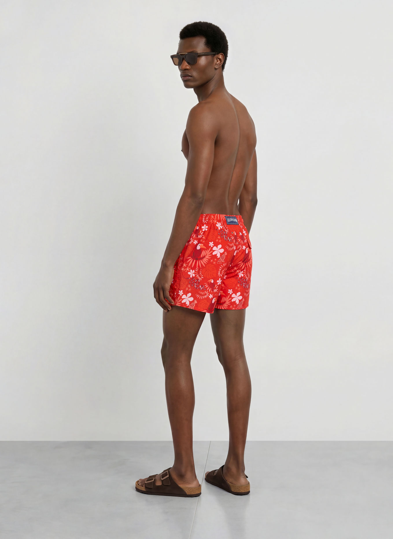 VILEBREQUIN Badeshorts MOORISE: ROT / HELLROSA / DUNKELROT