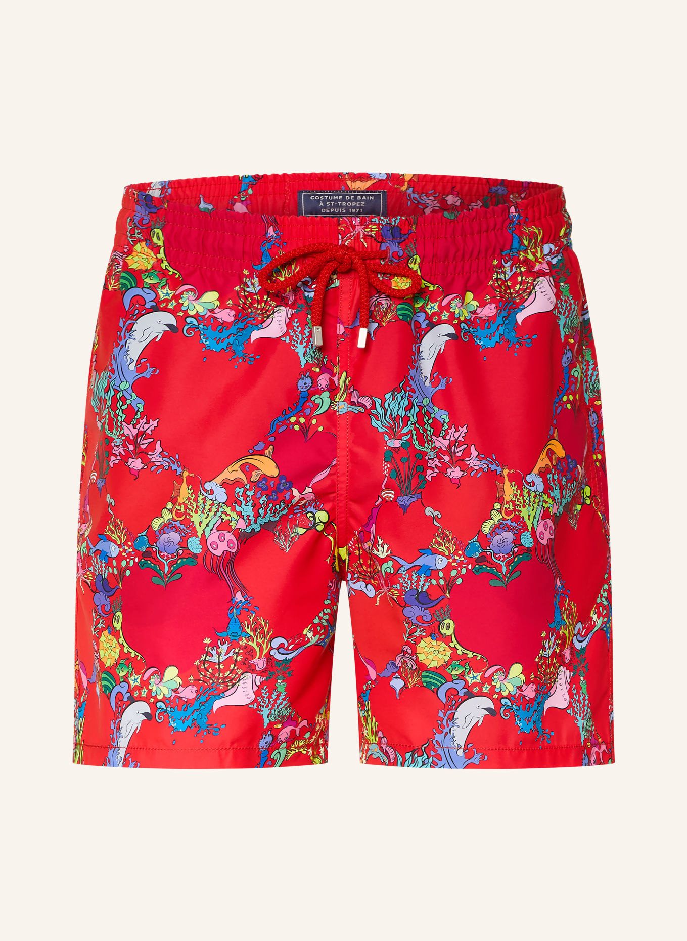 VILEBREQUIN Badeshorts MOOREA: ROT / GELB / BLAU
