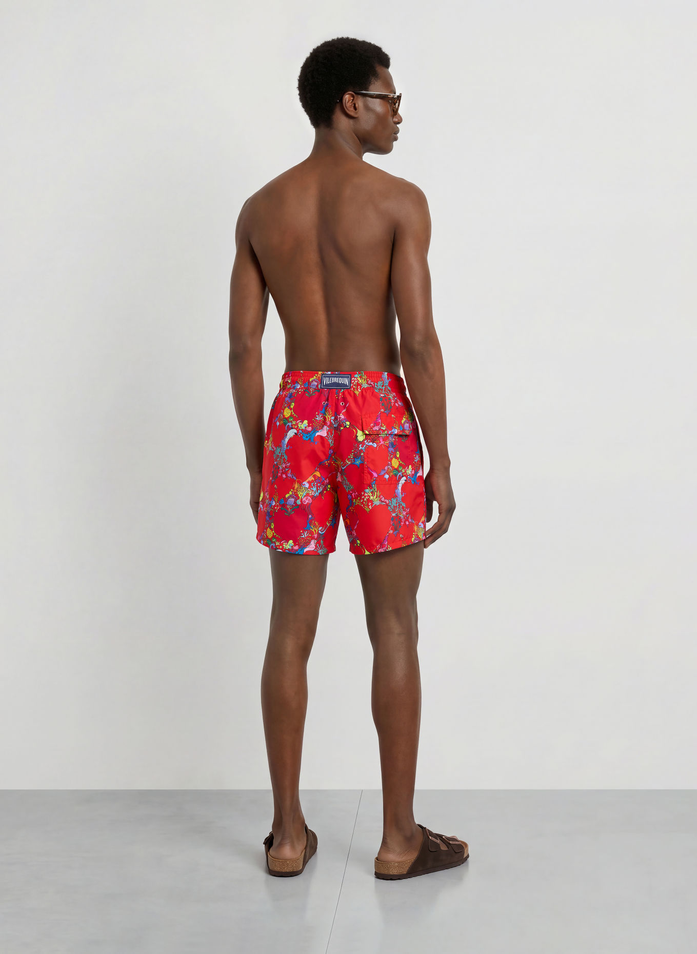 VILEBREQUIN Badeshorts MOOREA: ROT / GELB / BLAU