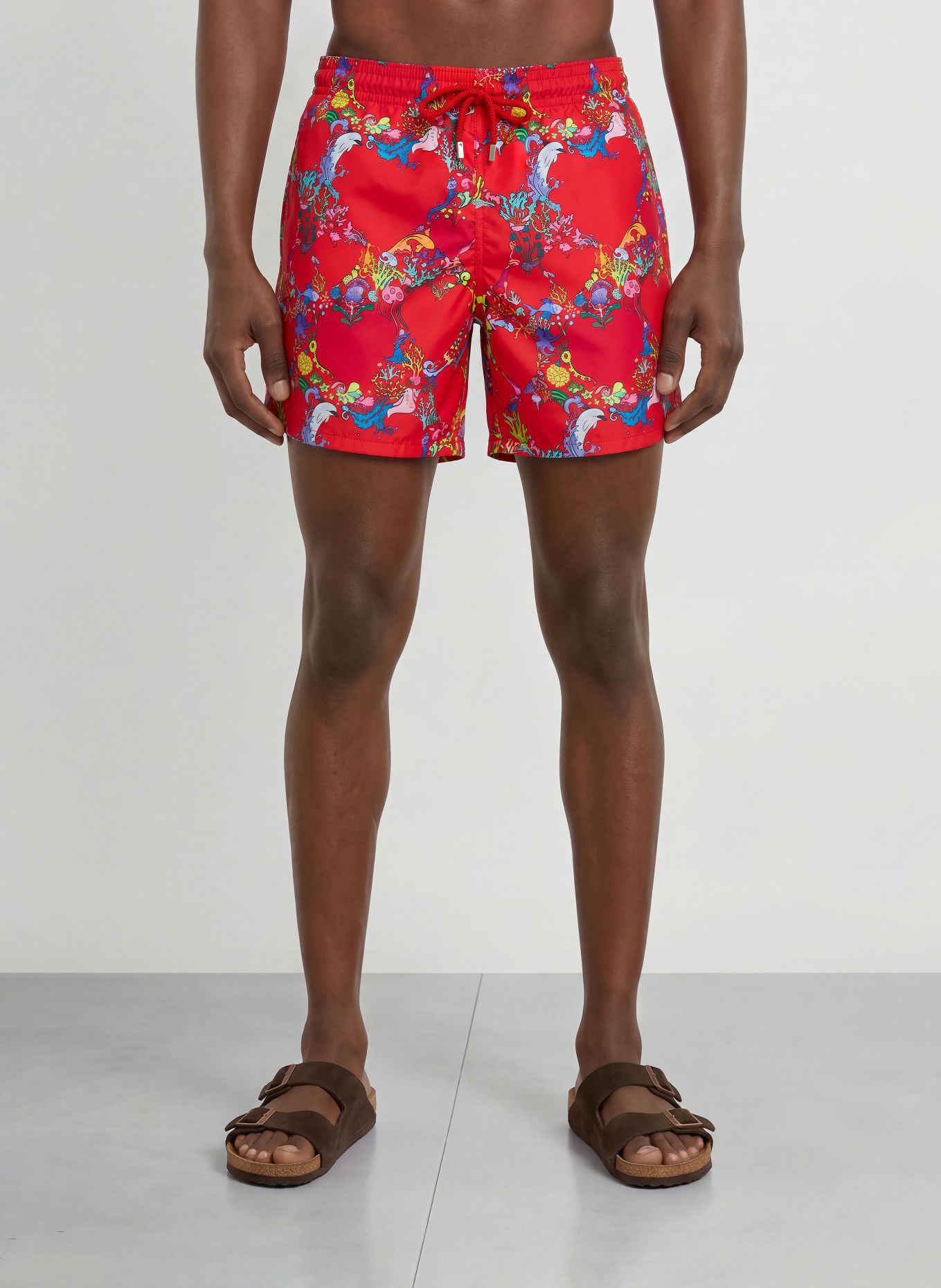 VILEBREQUIN Badeshorts MOOREA: ROT / GELB / BLAU