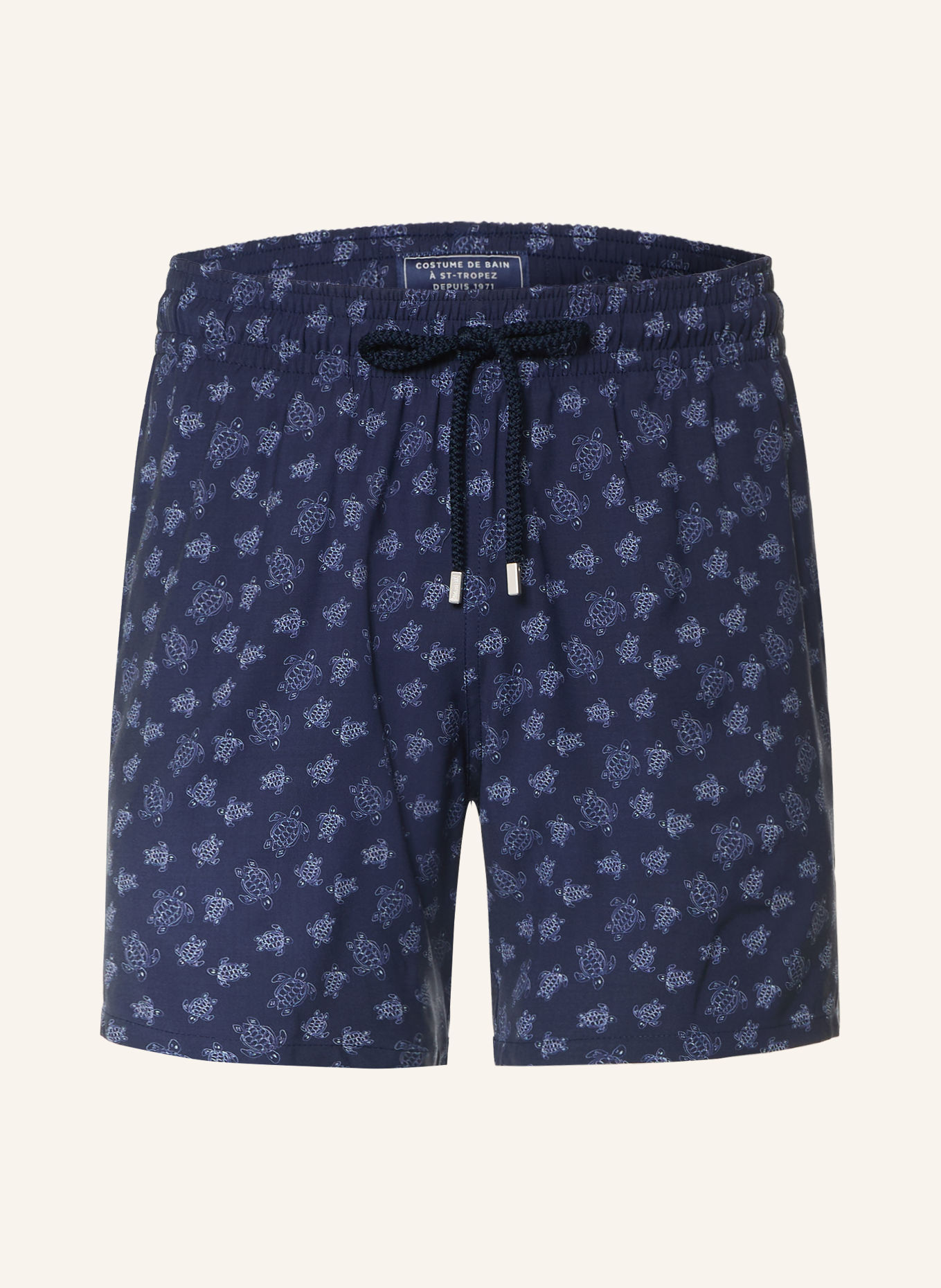 VILEBREQUIN Short de bain MOOPEA: BLEU FONCÉ / BLANC