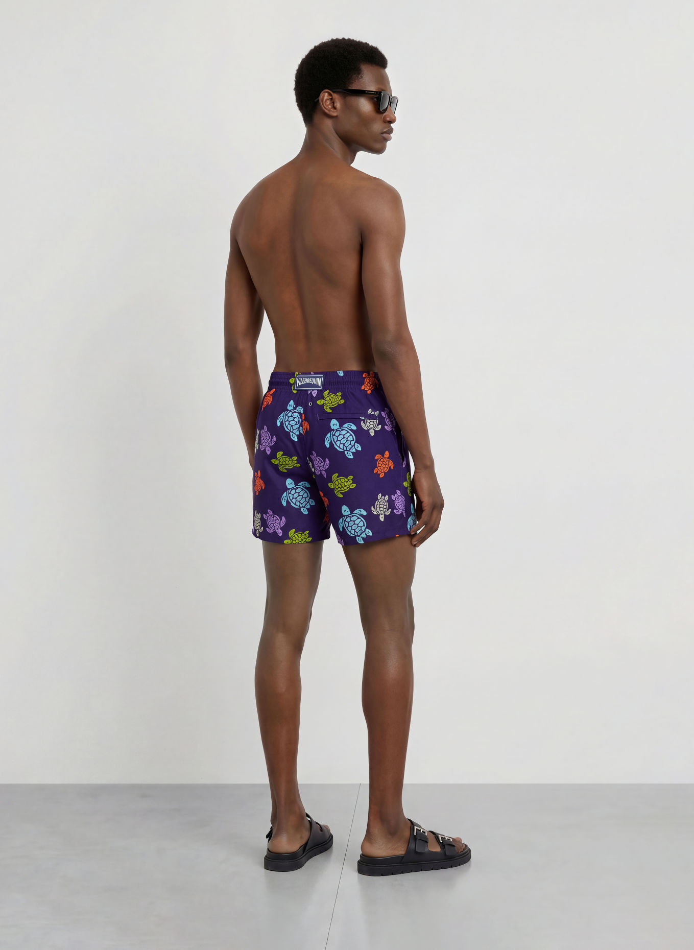 VILEBREQUIN Short de bain MAHINA: LILAS / LILAS CLAIR / ORANGE