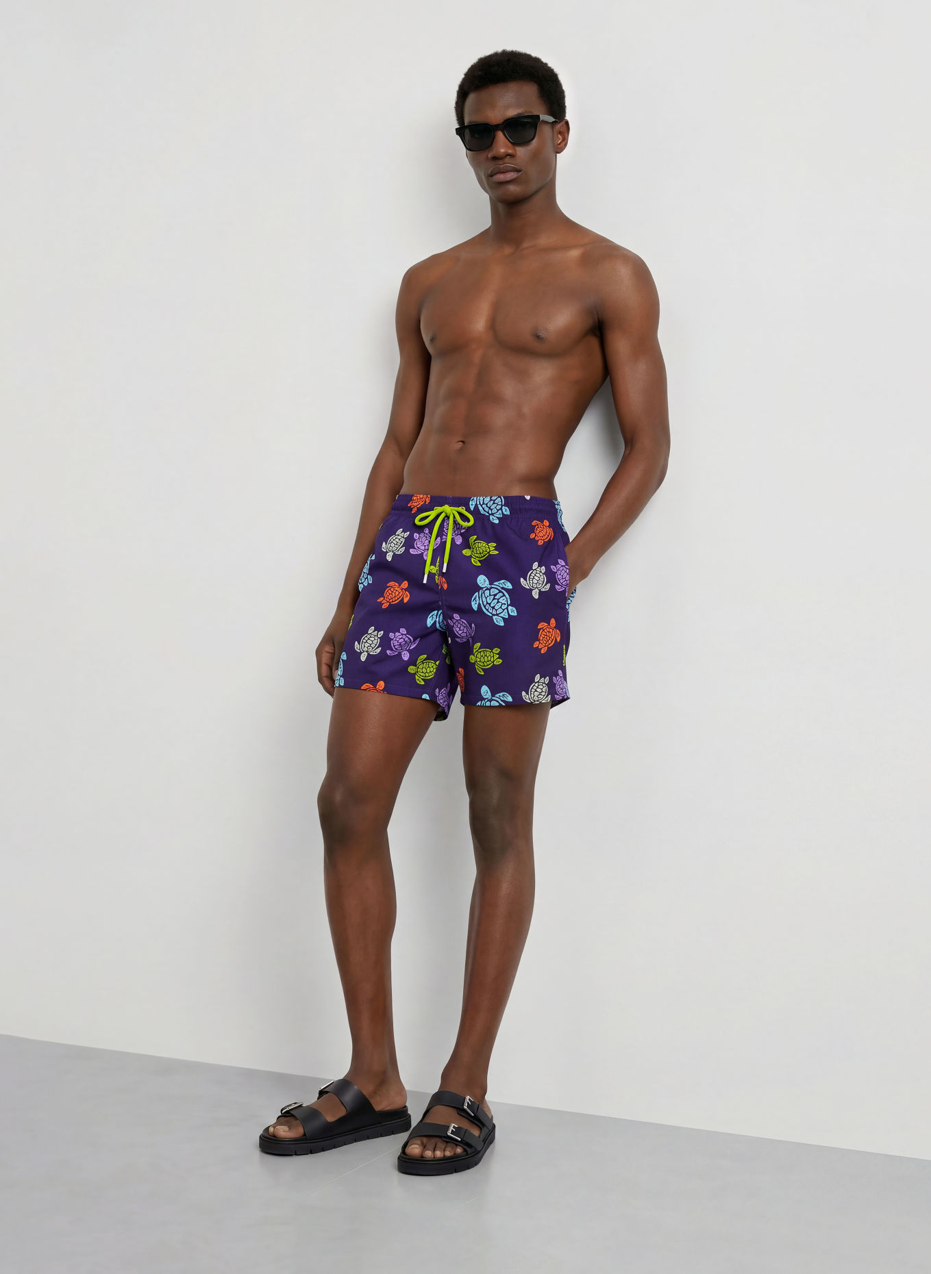 VILEBREQUIN Short de bain MAHINA: LILAS / LILAS CLAIR / ORANGE
