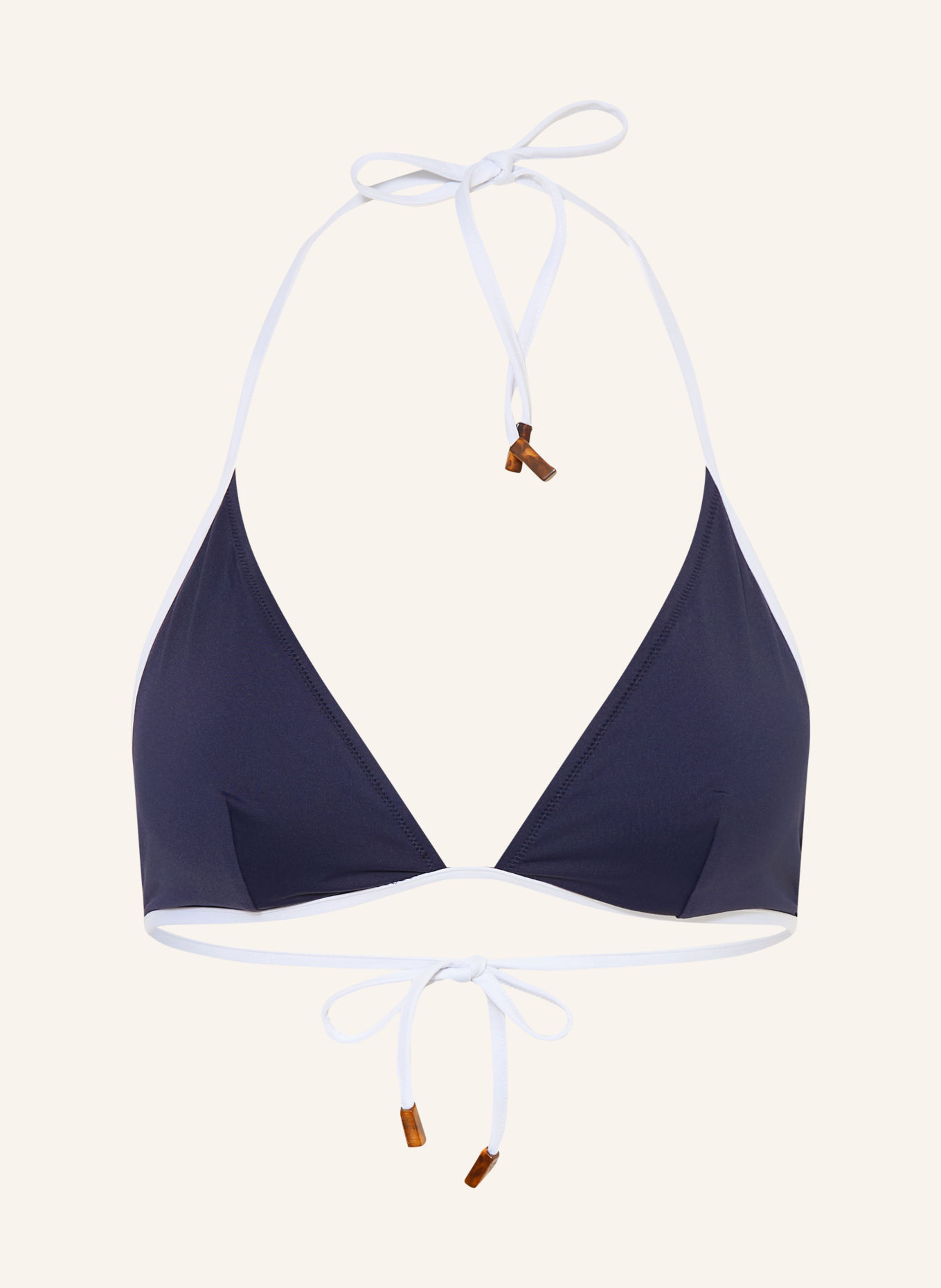 VILEBREQUIN Triangel-Bikini-Top FLETTE: DUNKELBLAU / WEISS