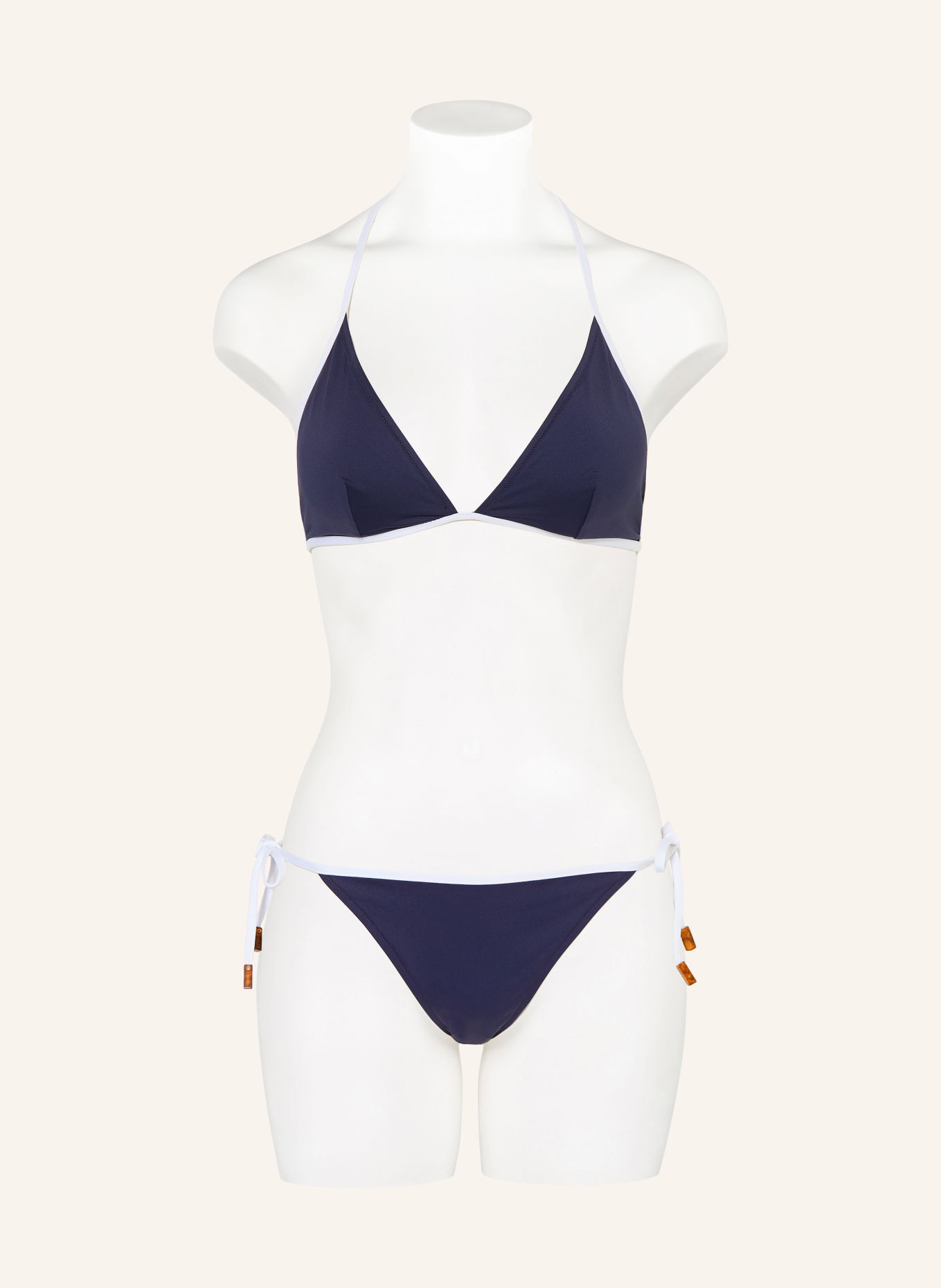VILEBREQUIN Triangel-Bikini-Top FLETTE: DUNKELBLAU / WEISS