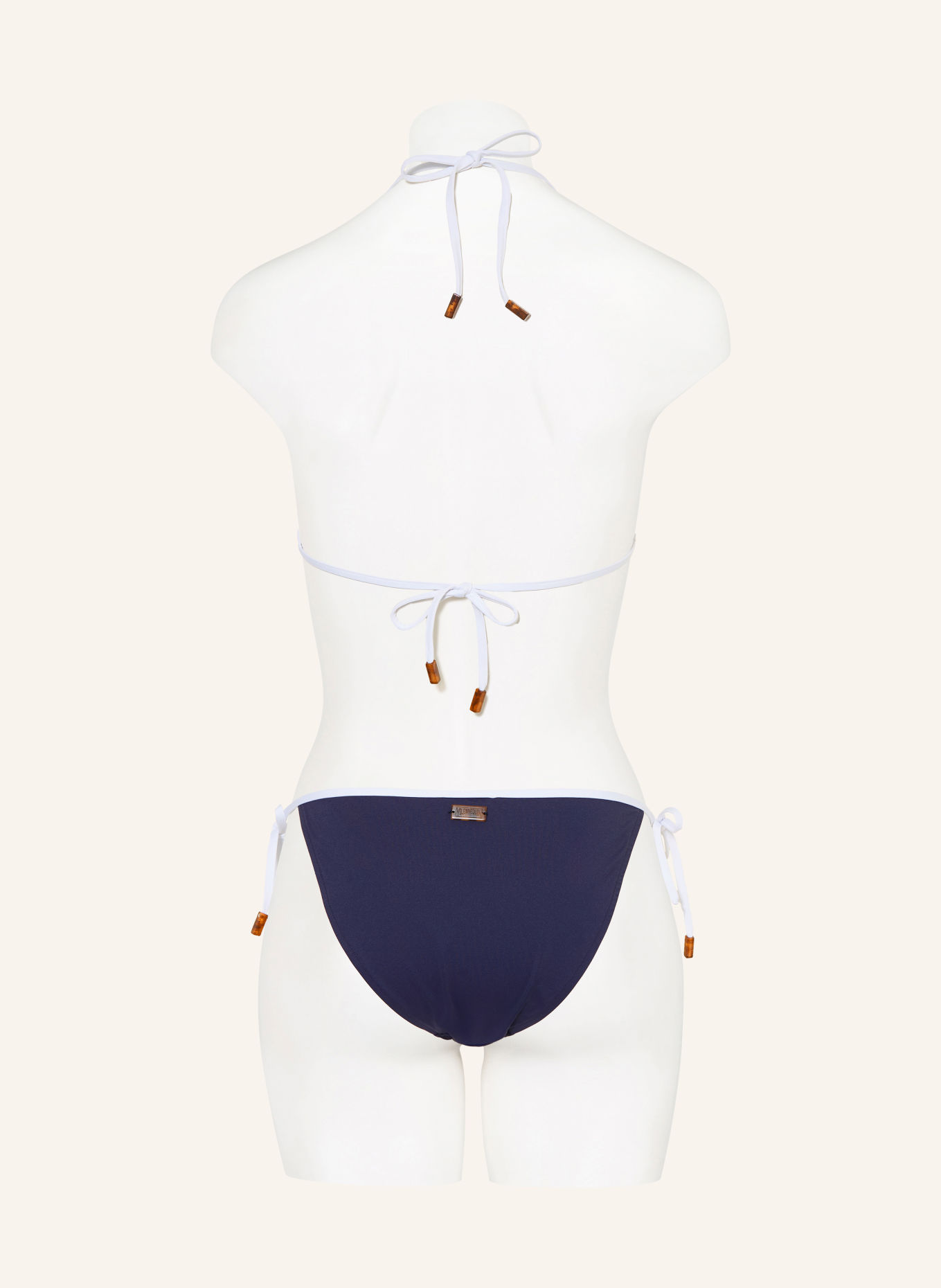 VILEBREQUIN Triangel-Bikini-Top FLETTE: DUNKELBLAU / WEISS