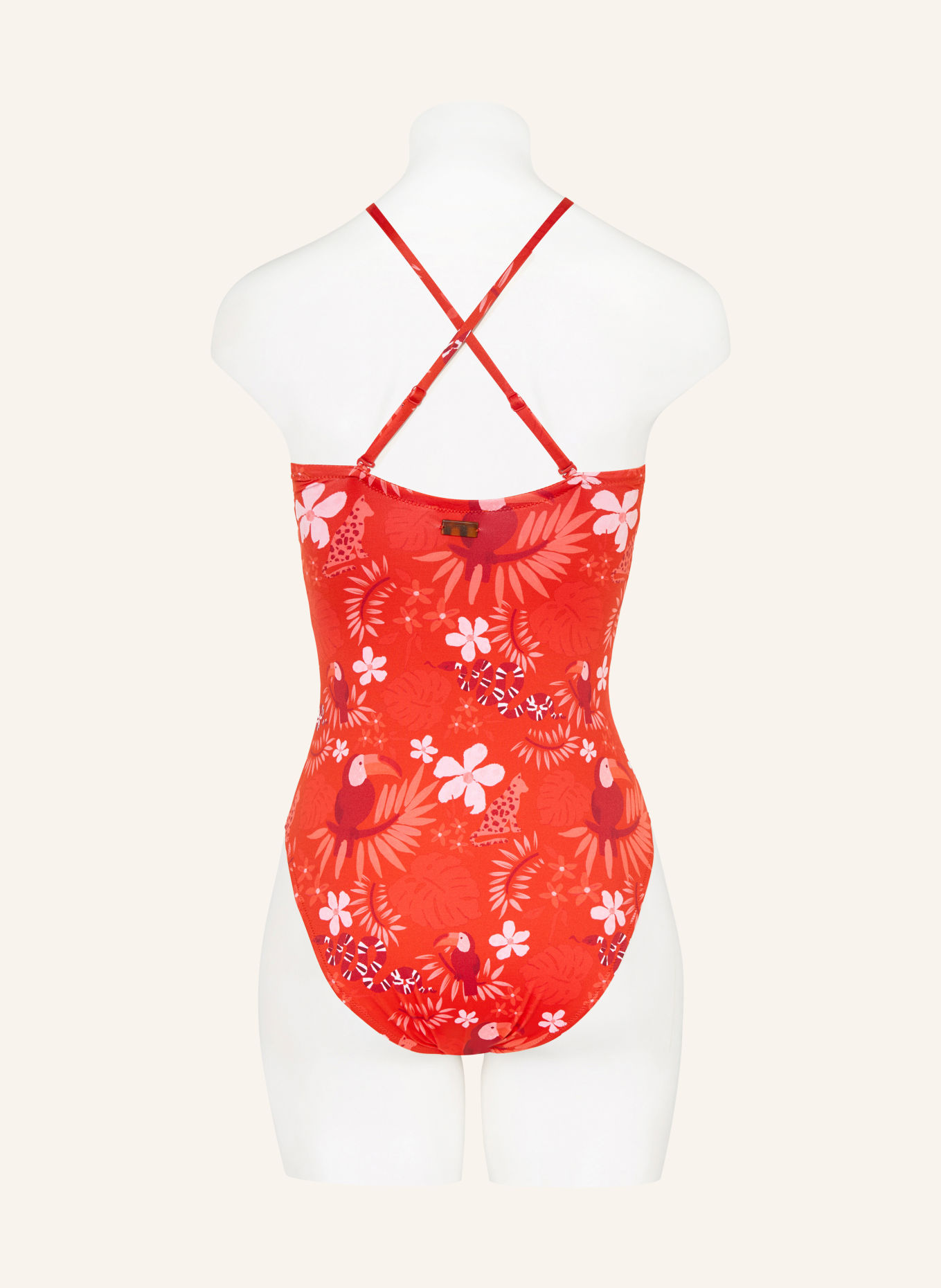 VILEBREQUIN Strój kąpielowy bandeau FACETTE: CZERWONY / RÓŻOWY / CIEMNOCZERWONY