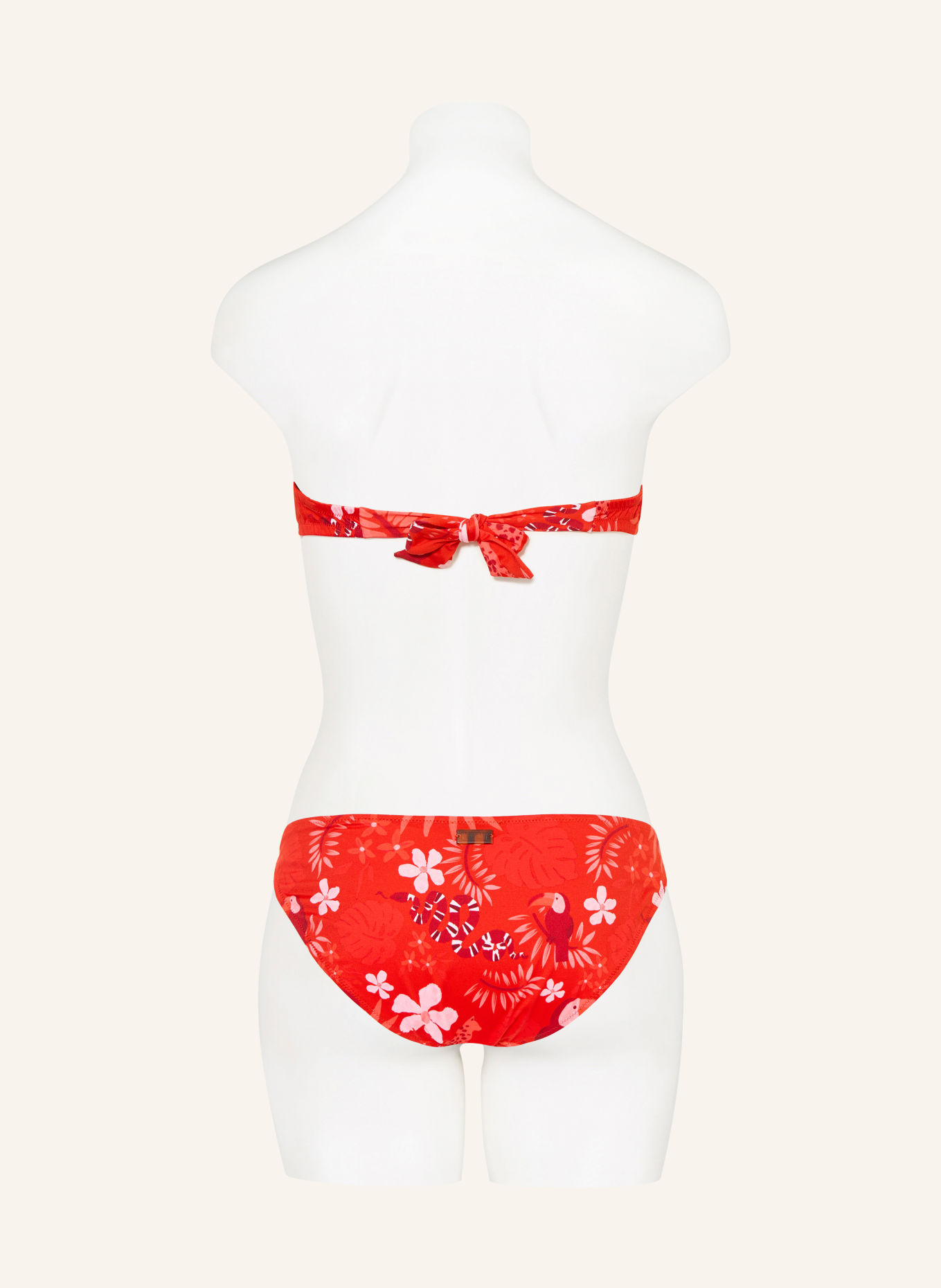 VILEBREQUIN Góra od bikini bandeau FOUDRE: CZERWONY / RÓŻOWY / CIEMNOCZERWONY