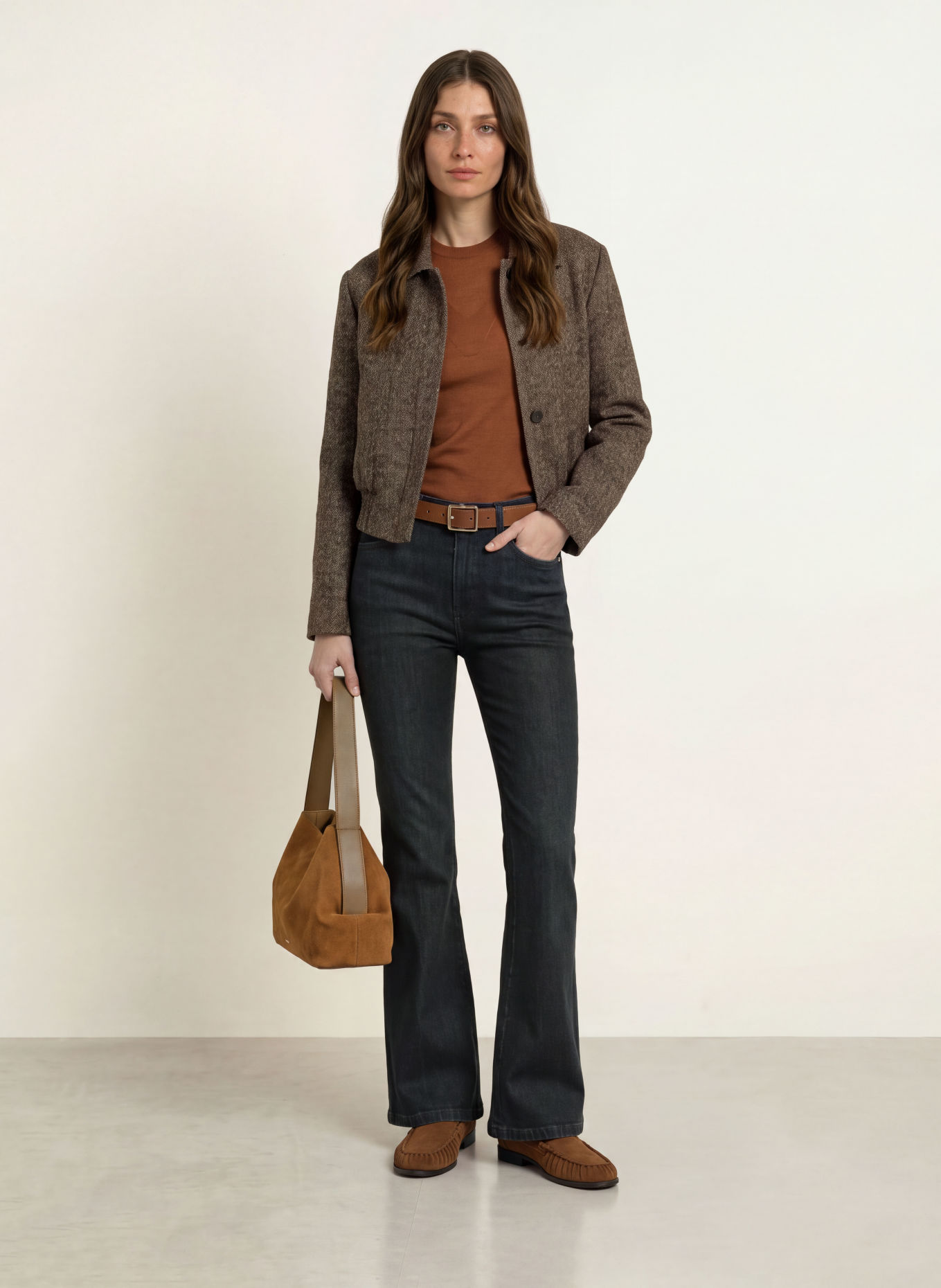 BOSS CAYLIE SMALL Handbag: COGNAC