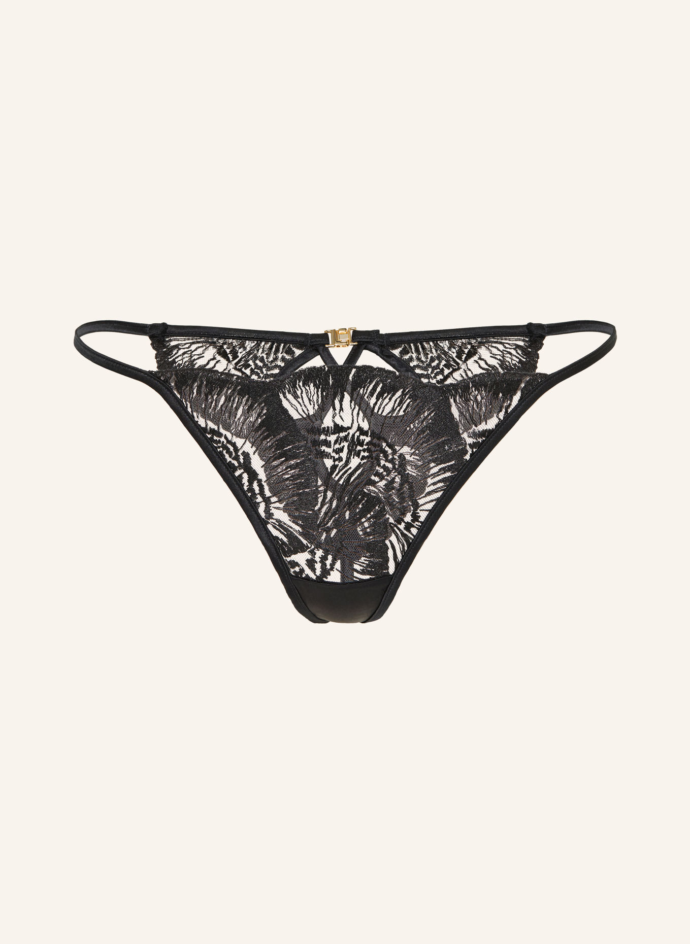 LIVY String MONTORGUIEL mit Seide: SCHWARZ