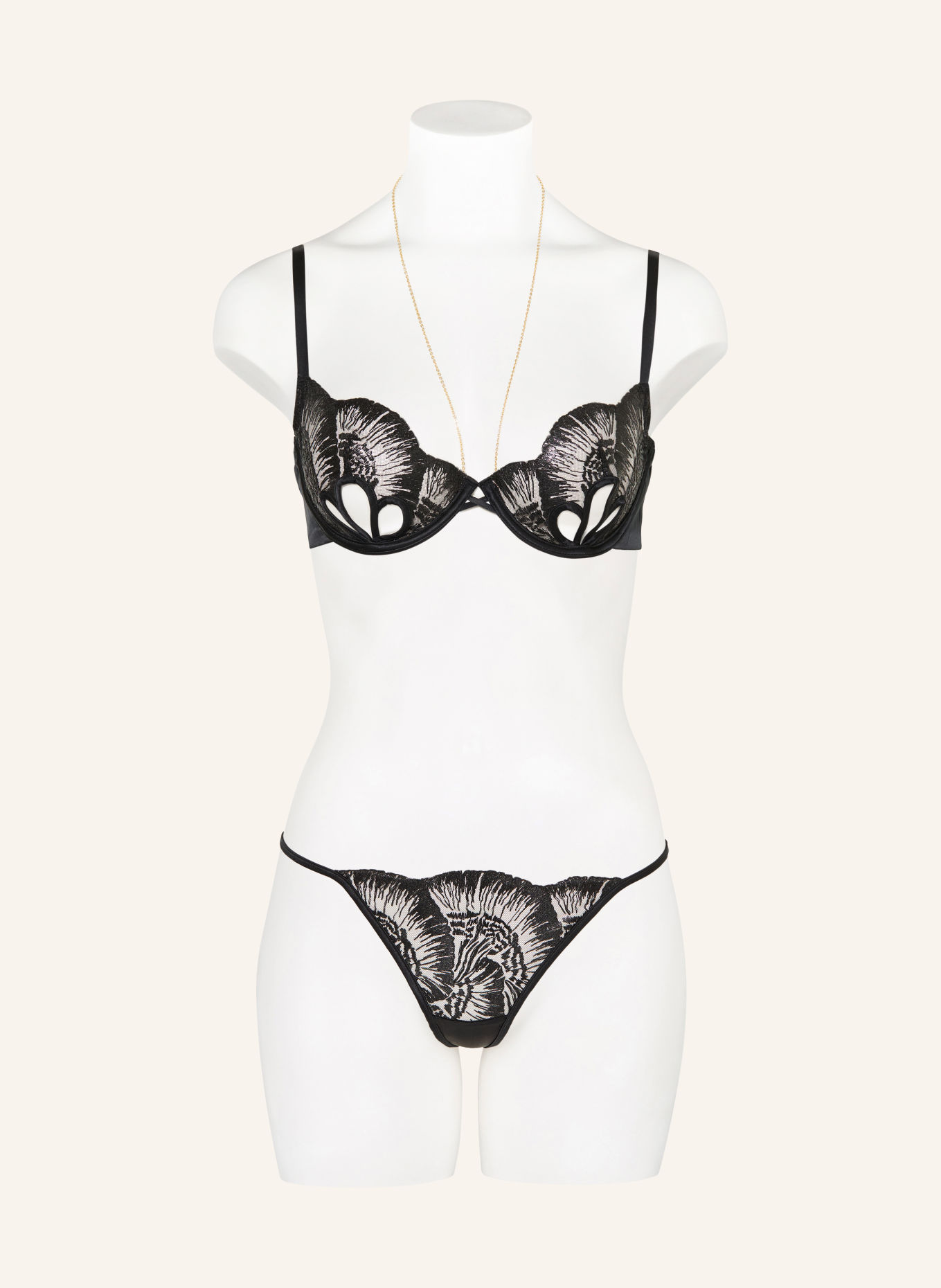 LIVY String MONTORGUIEL mit Seide: SCHWARZ