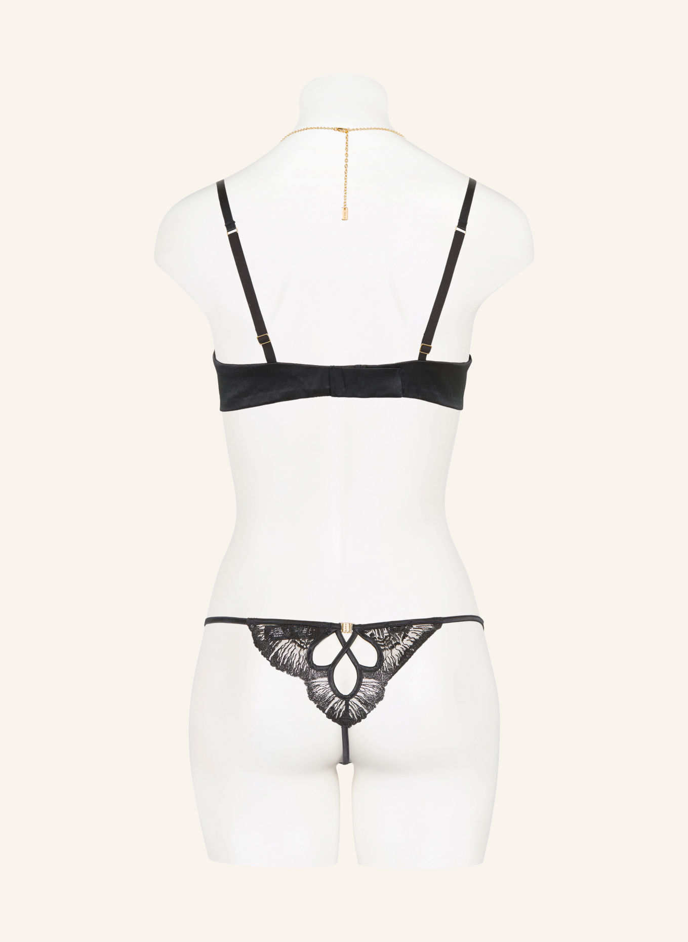 LIVY String MONTORGUIEL mit Seide: SCHWARZ