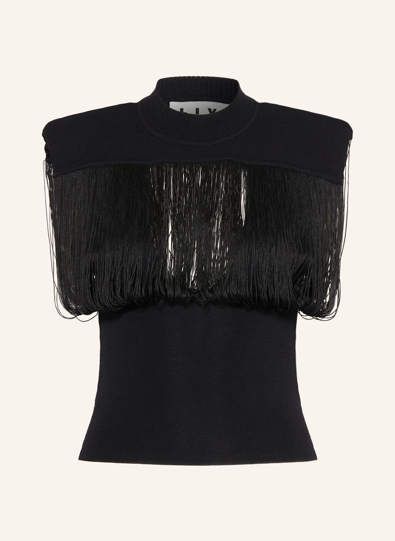 LIVY BRIDGE Knit Top: BLACK