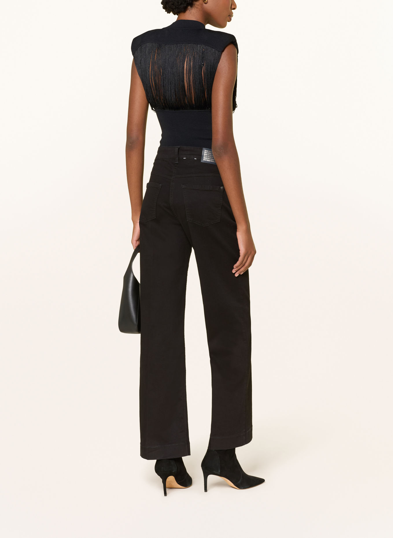 LIVY BRIDGE Knit Top: BLACK