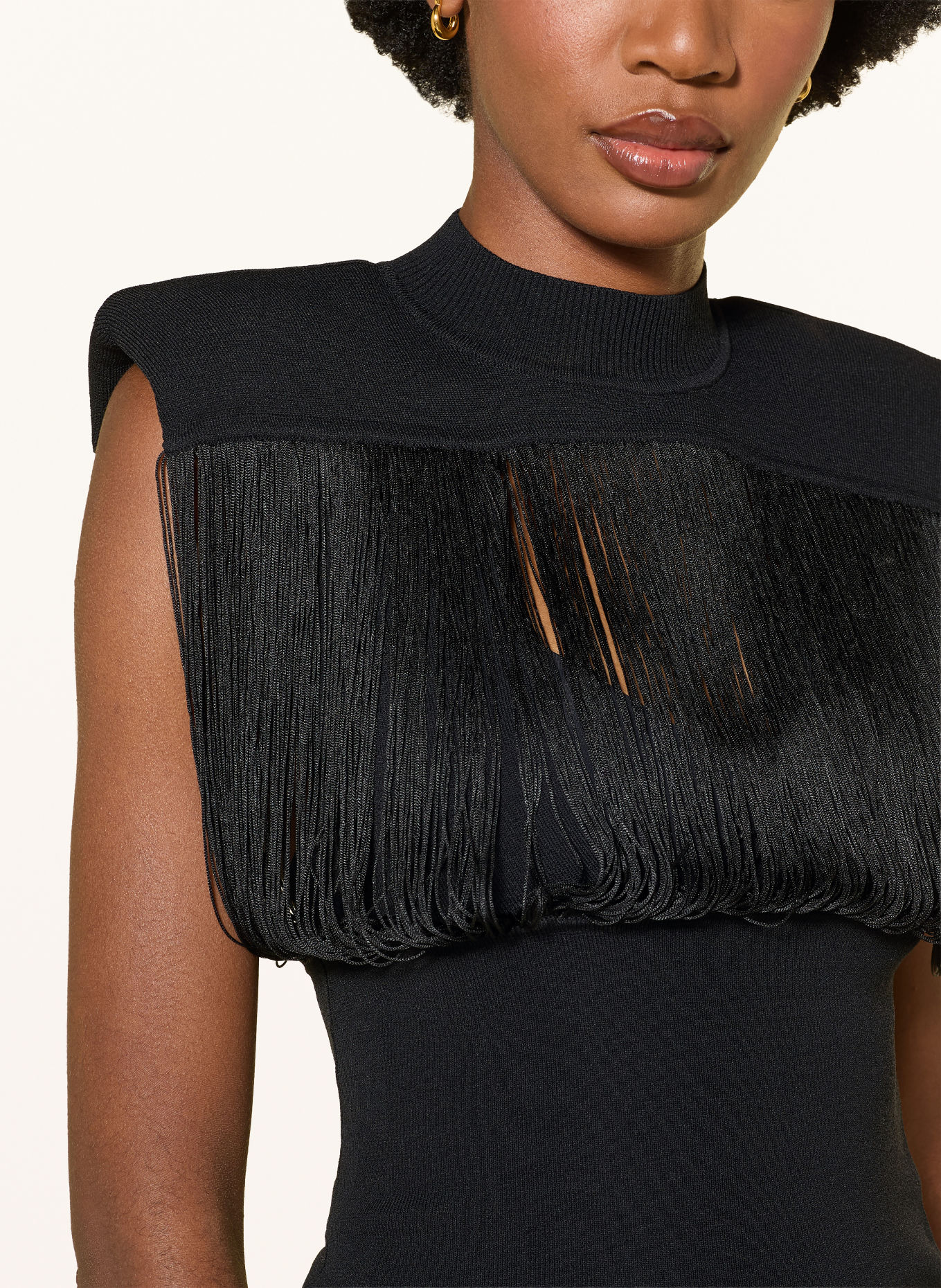 LIVY BRIDGE Knit Top: BLACK