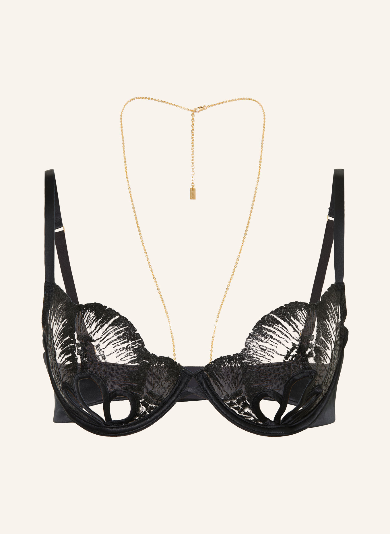 LIVY MONTORGUEIL Balconette bra: BLACK