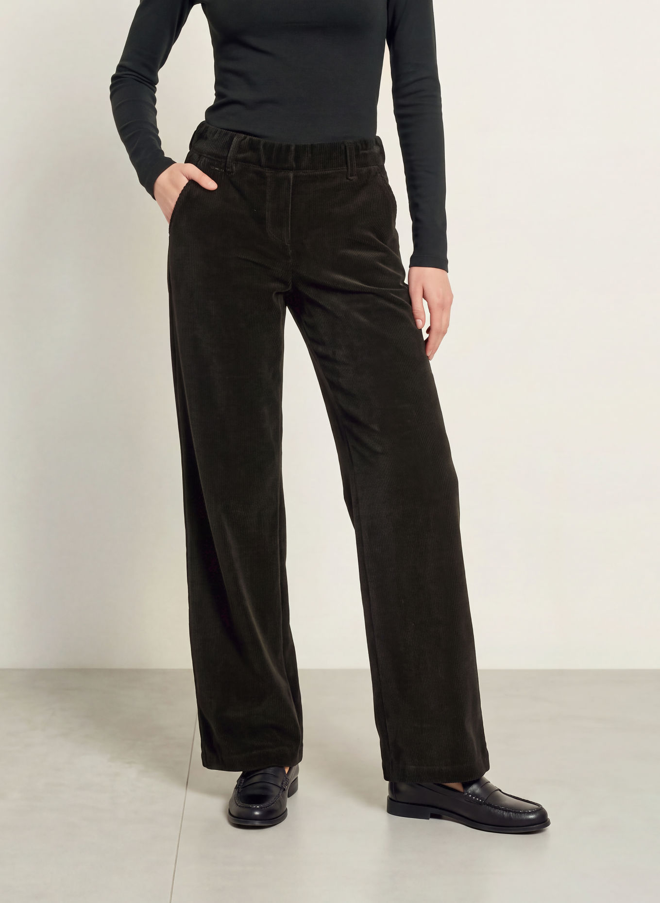 BRAX Corduroy Pants STYLE MAINE: BLACK