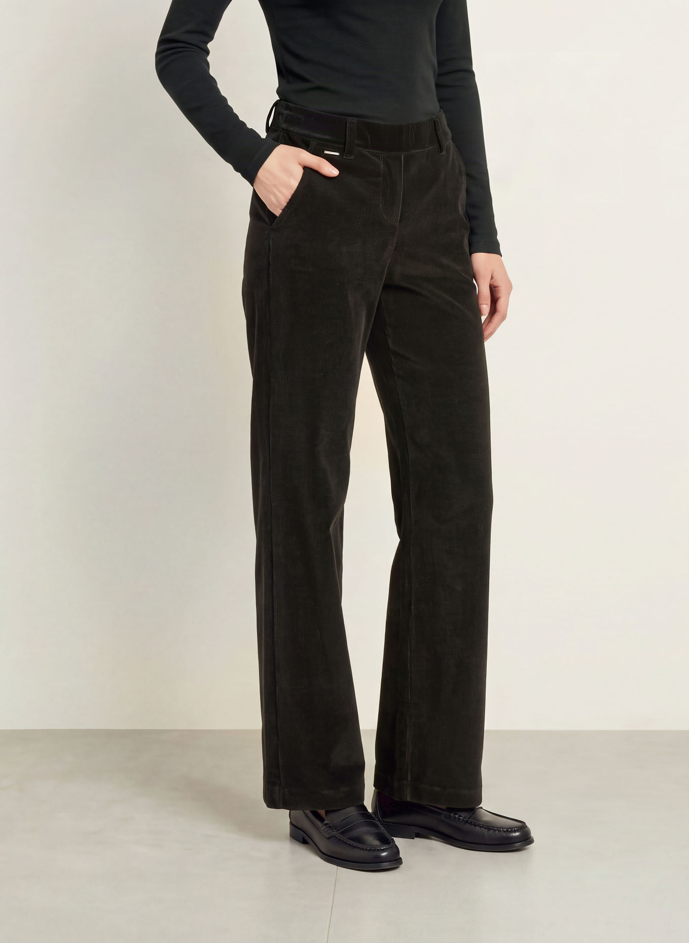 BRAX Corduroy Pants STYLE MAINE: BLACK