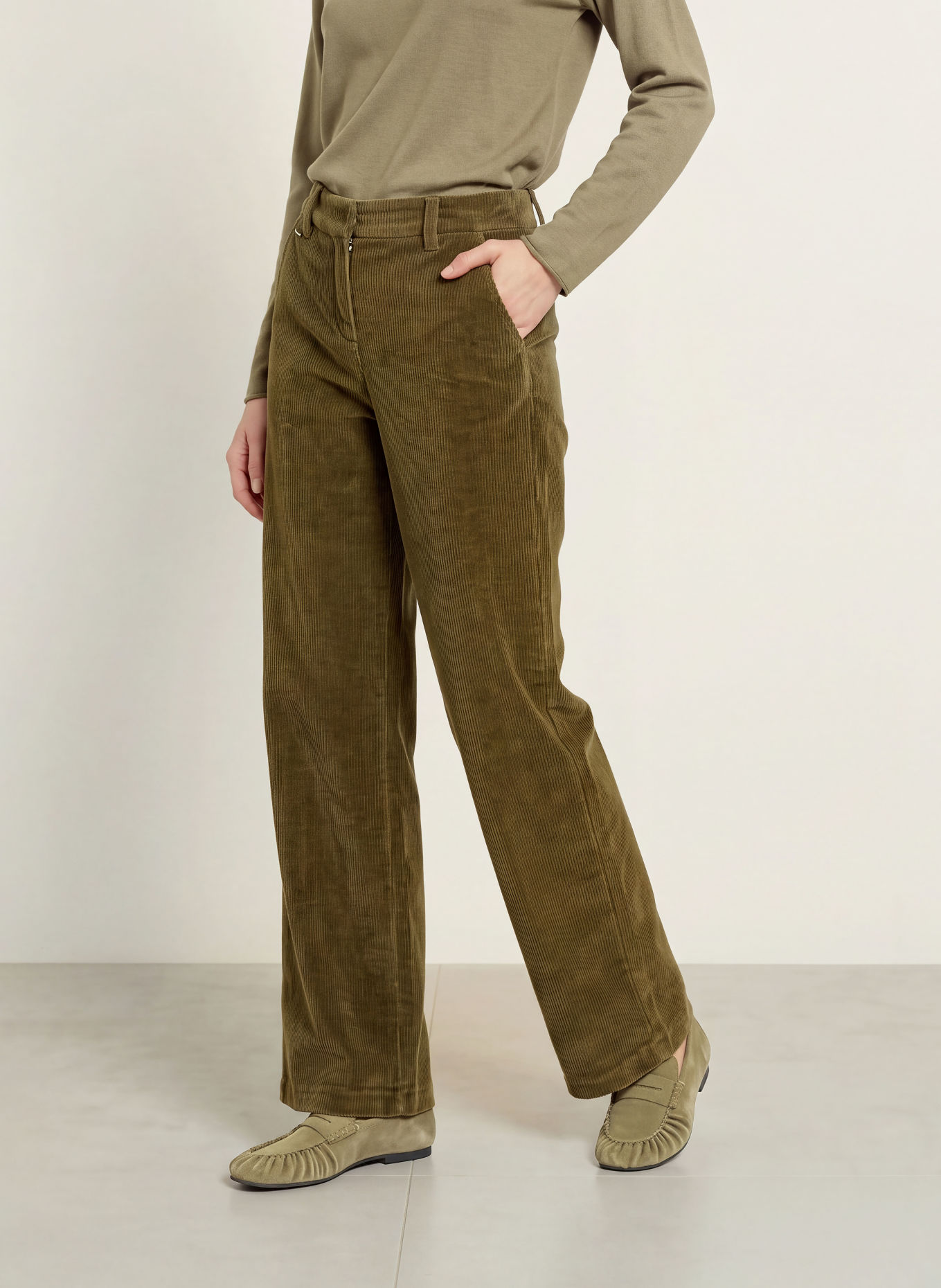 BRAX Corduroy Pants STYLE MAINE: KHAKI