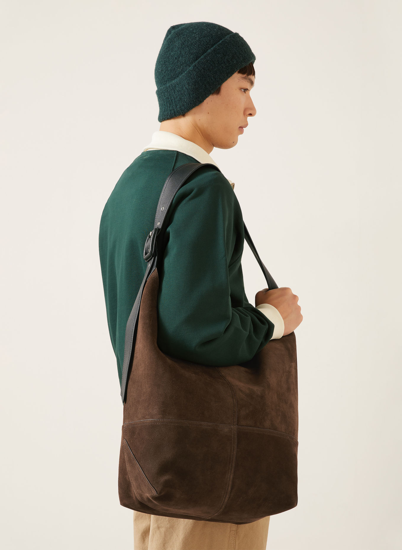 Ami Paris ETIENNE Bucket bag: DARK BROWN / BLACK