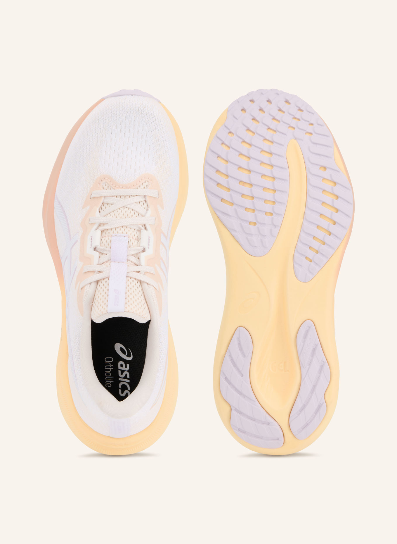 ASICS Laufschuhe GEL-YASURA: WEISS / BEIGE / HELLLILA