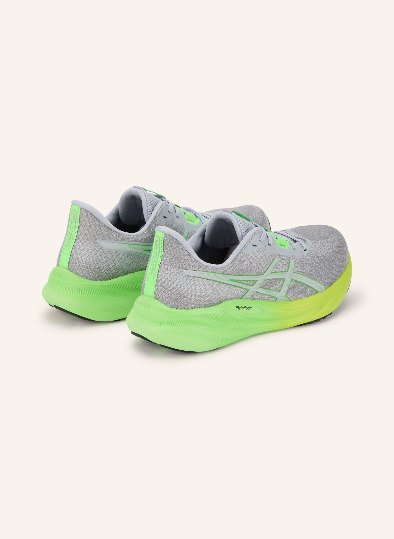 ASICS GEL-YASURA Running Shoes: GRAY / NEON GREEN