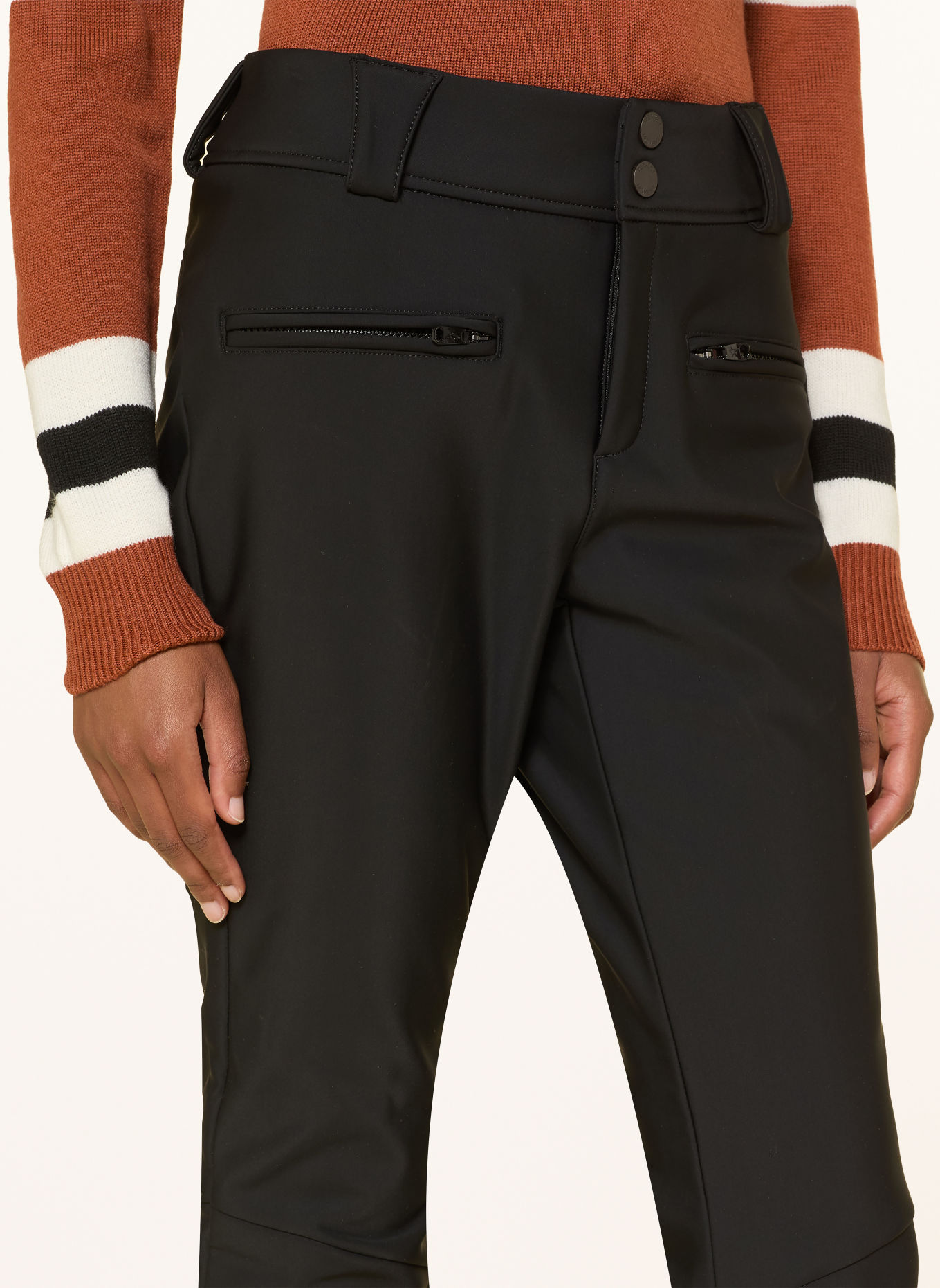 PERFECT MOMENT AURORA Softshell ski pants: BLACK