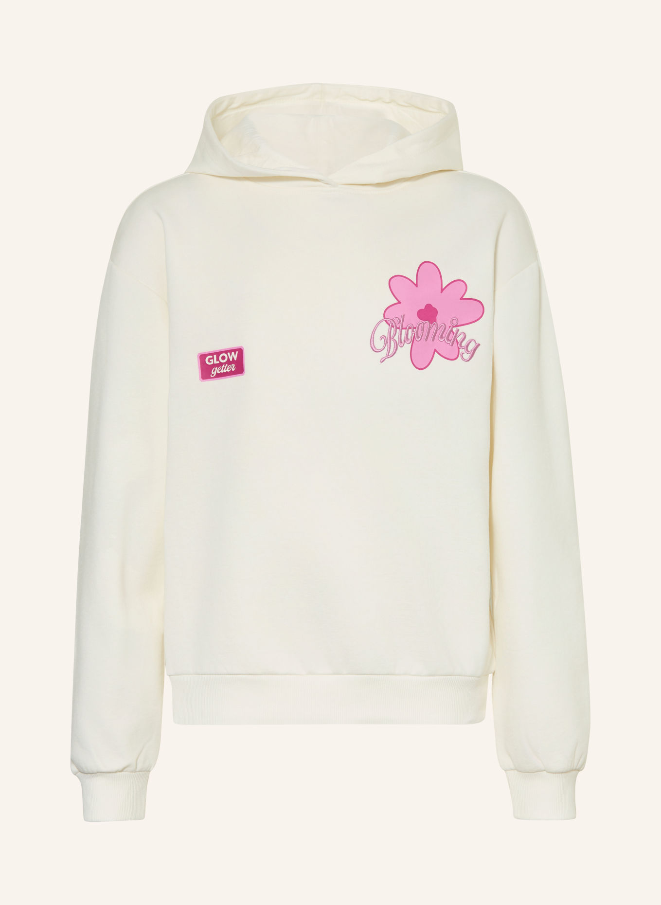 ONLY Sweat à capuche KOGHOLLA: CRÈME / FUCHSIA / ROSE FUCHSIA