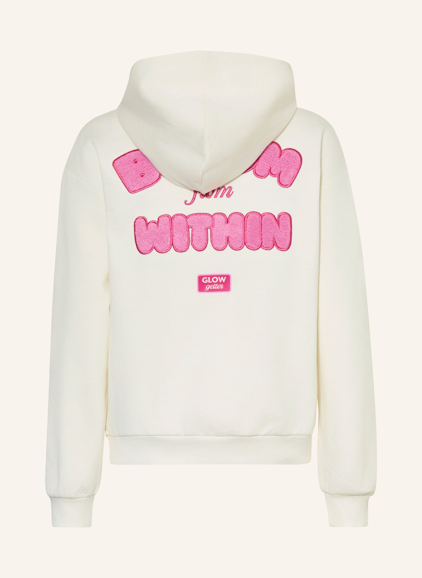 ONLY Sweat à capuche KOGHOLLA: CRÈME / FUCHSIA / ROSE FUCHSIA