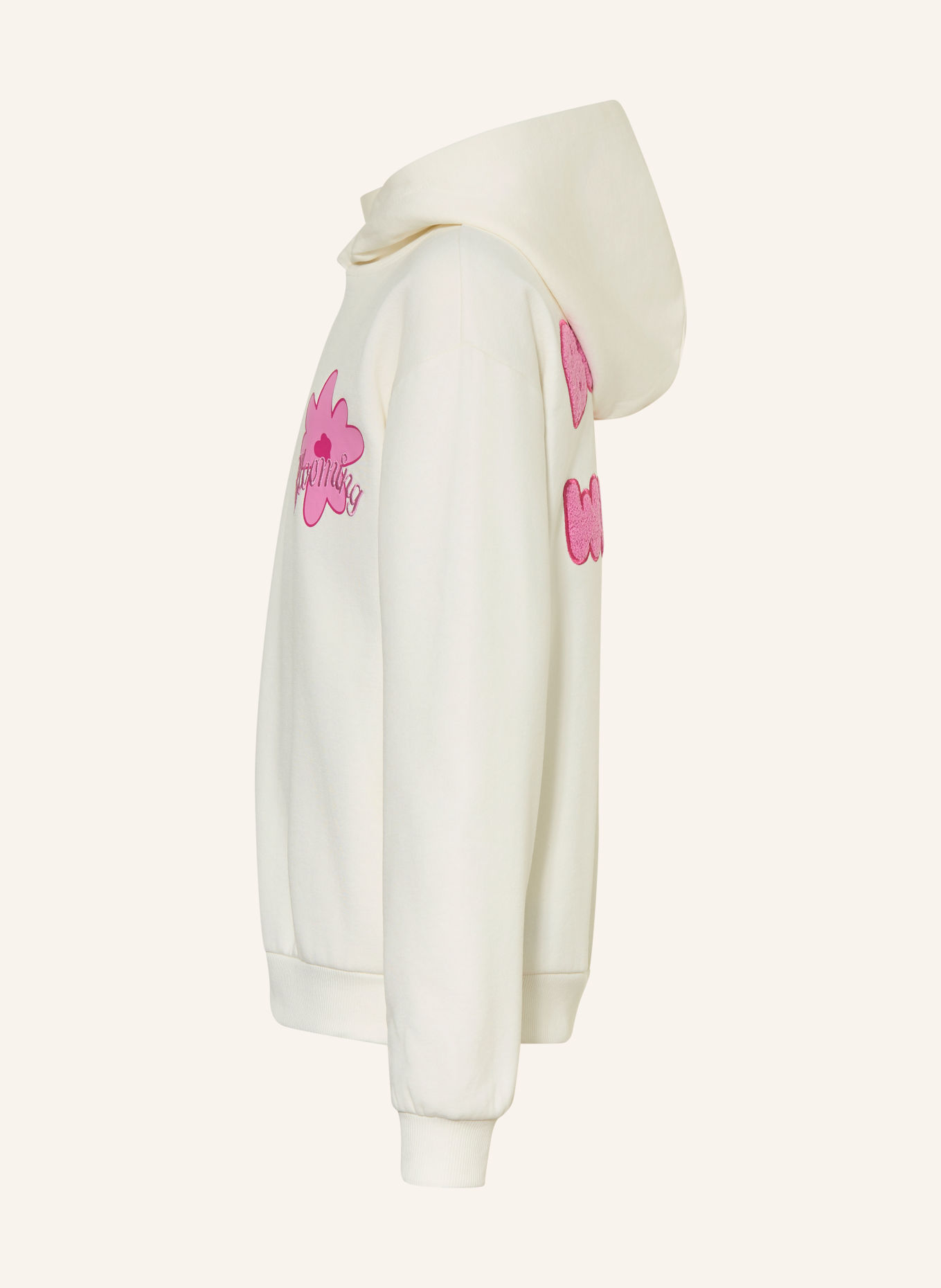 ONLY Sweat à capuche KOGHOLLA: CRÈME / FUCHSIA / ROSE FUCHSIA