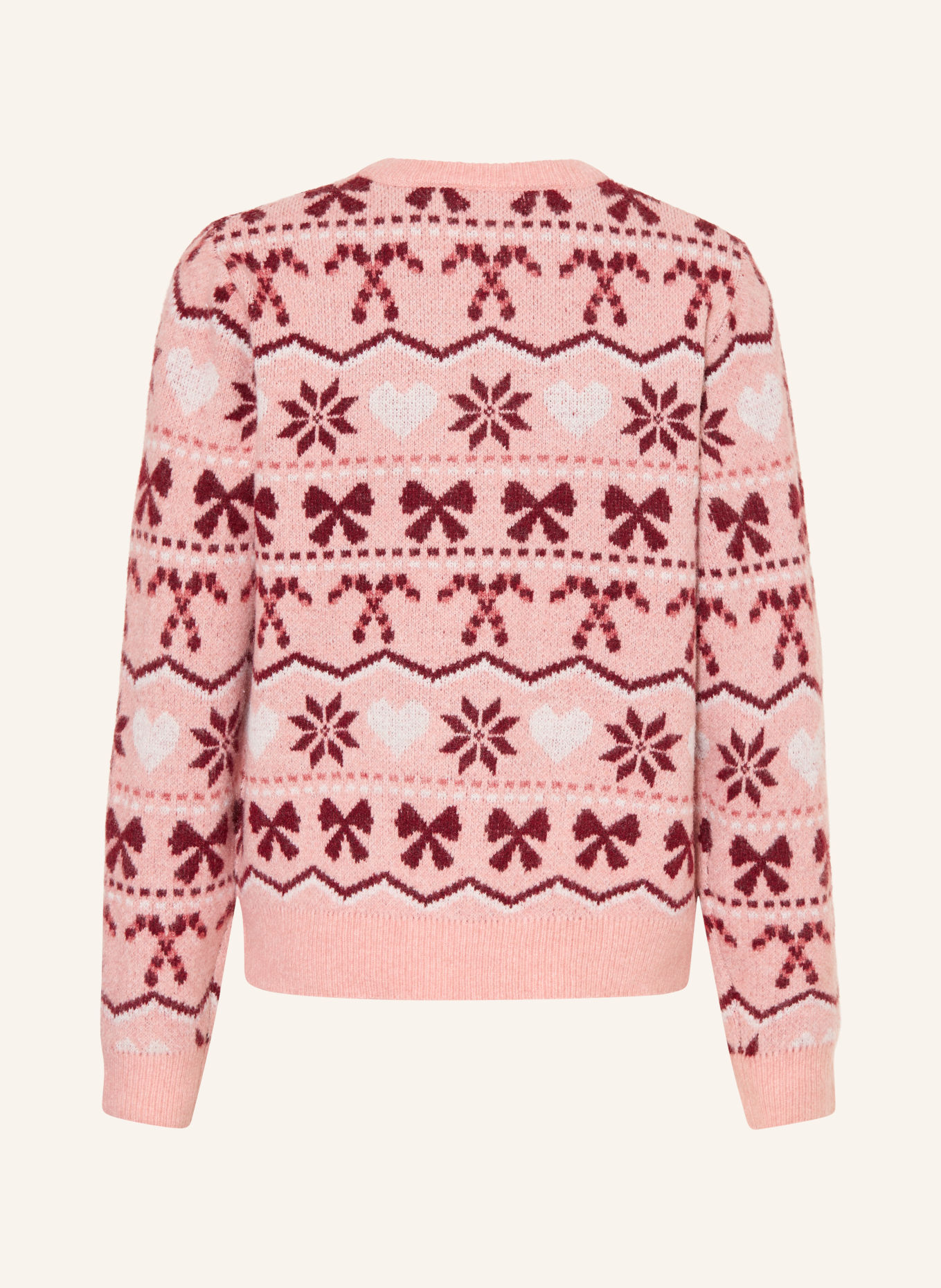 ONLY Sweater: ROSE / DARK RED / WHITE