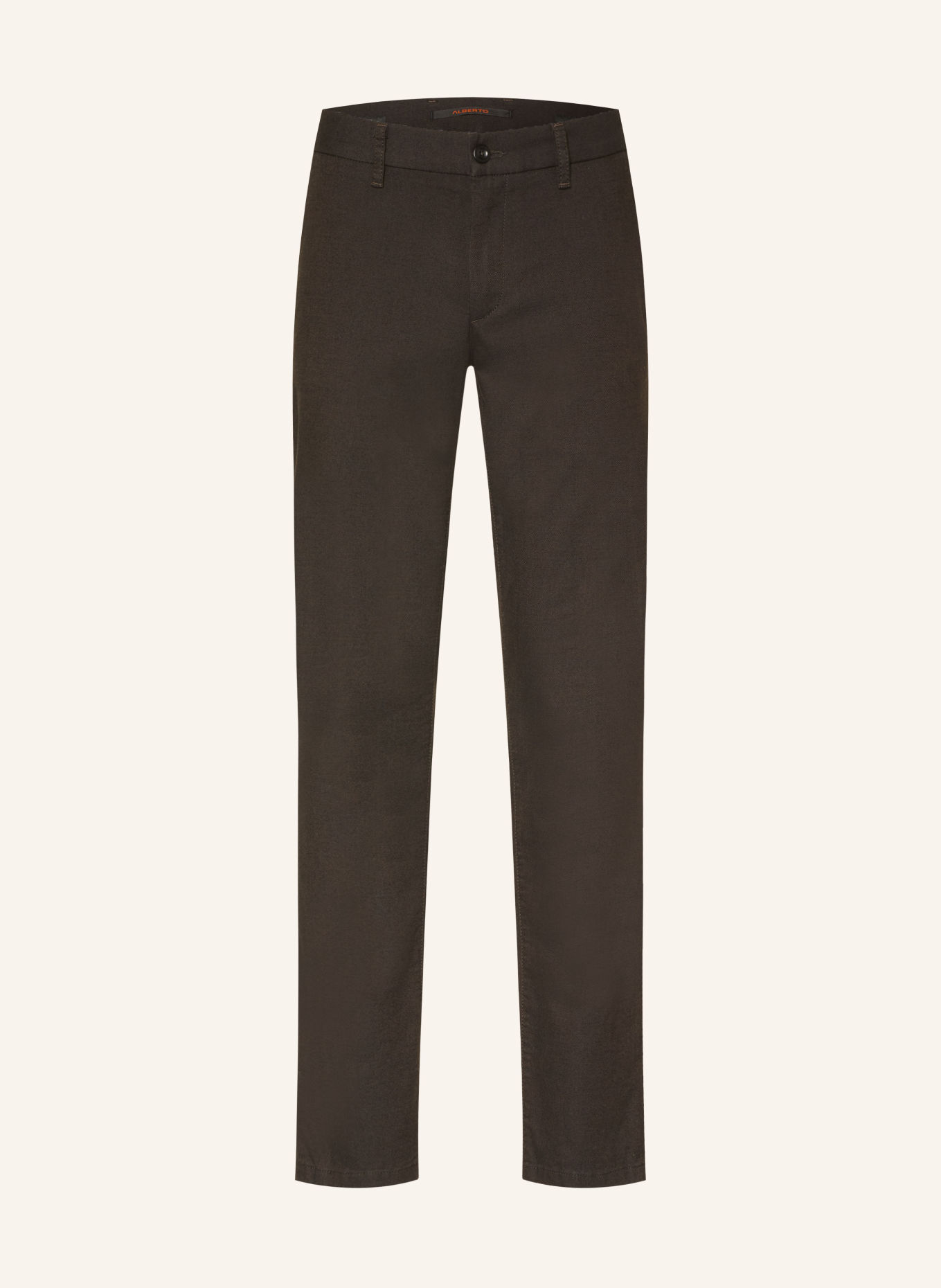 ALBERTO LOU Regular Fit Chinos: DARK BROWN