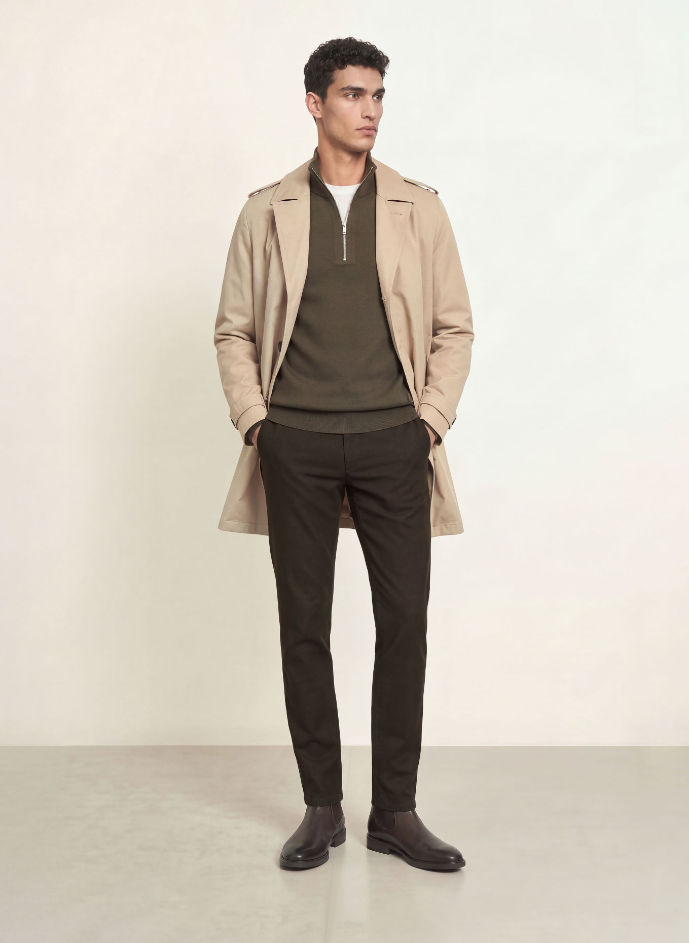 ALBERTO LOU Regular Fit Chinos: DARK BROWN