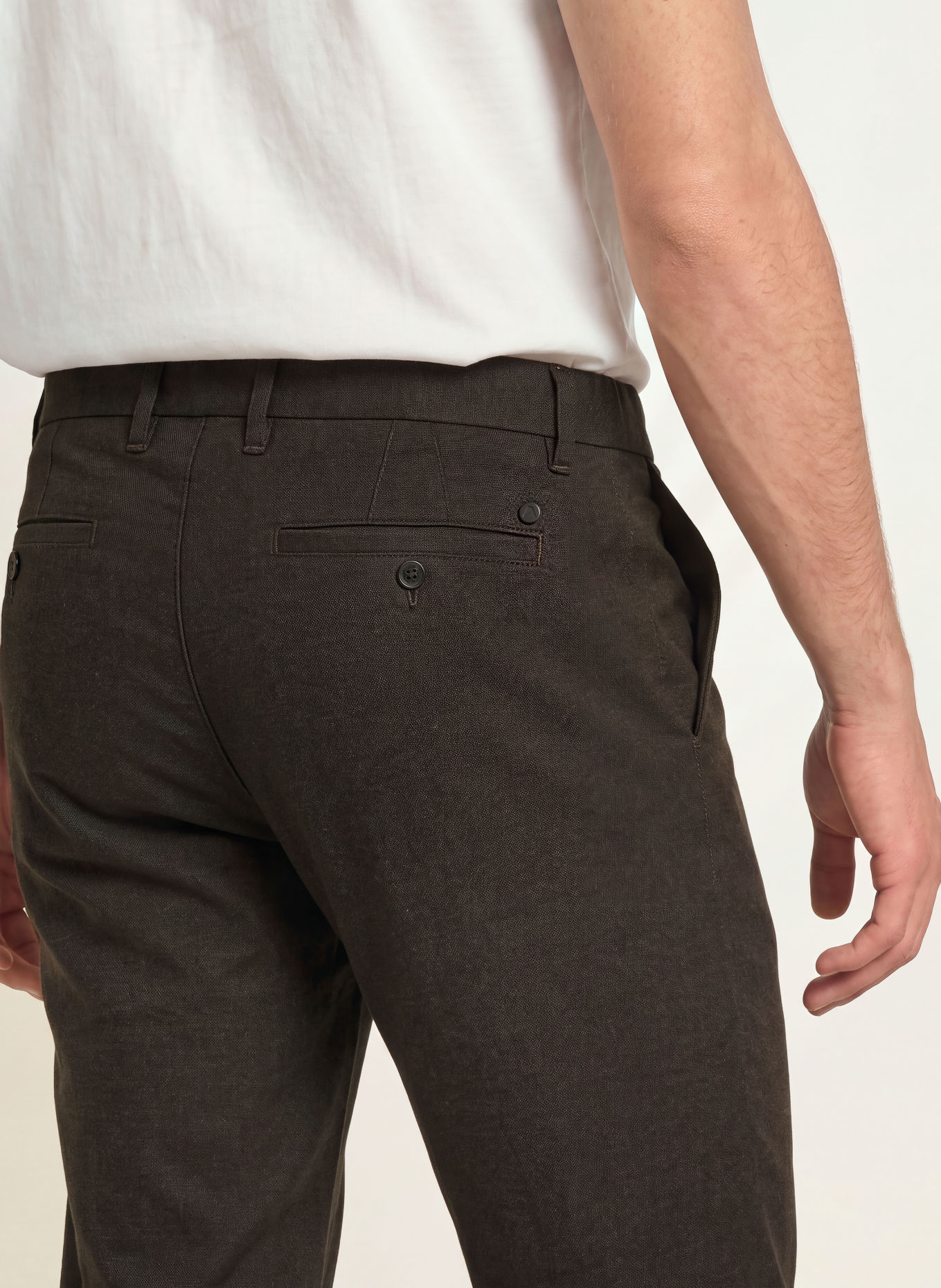 ALBERTO LOU Regular Fit Chinos: DARK BROWN