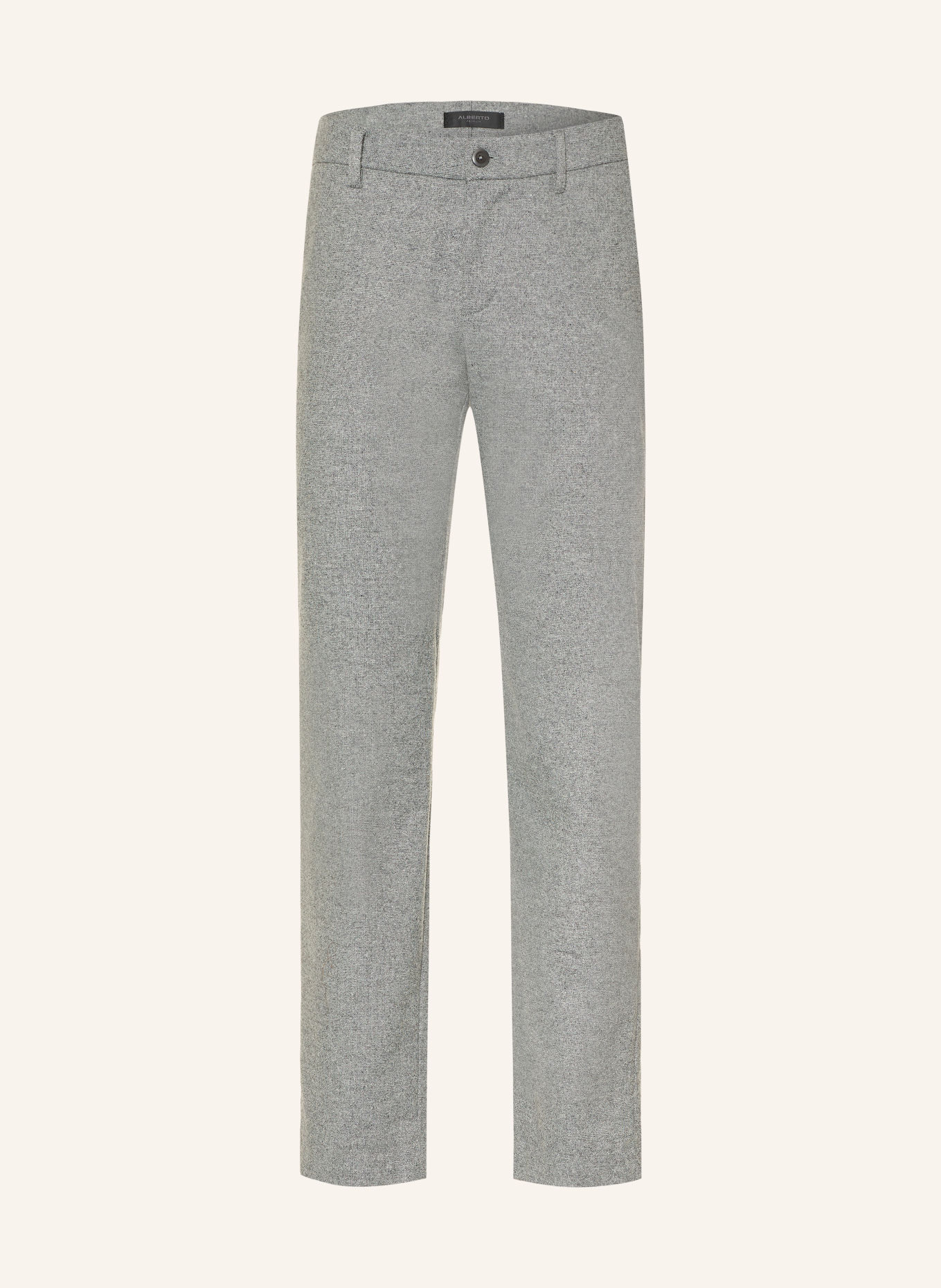 ALBERTO LOU Regular Fit Flannel Pants: LIGHT GRAY