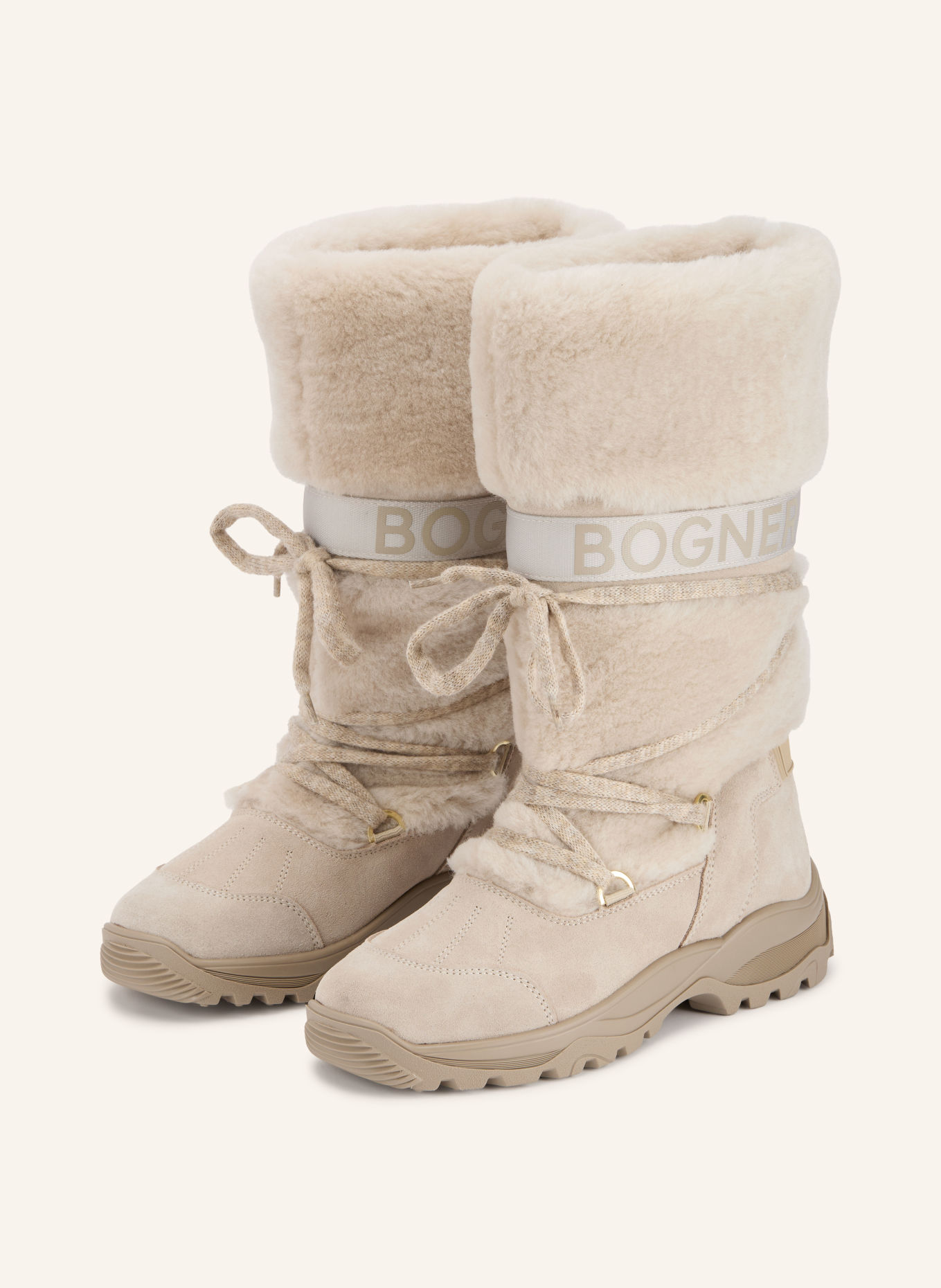 BOGNER ALTA BADIA S 8 Boots: BEIGE / CREAM