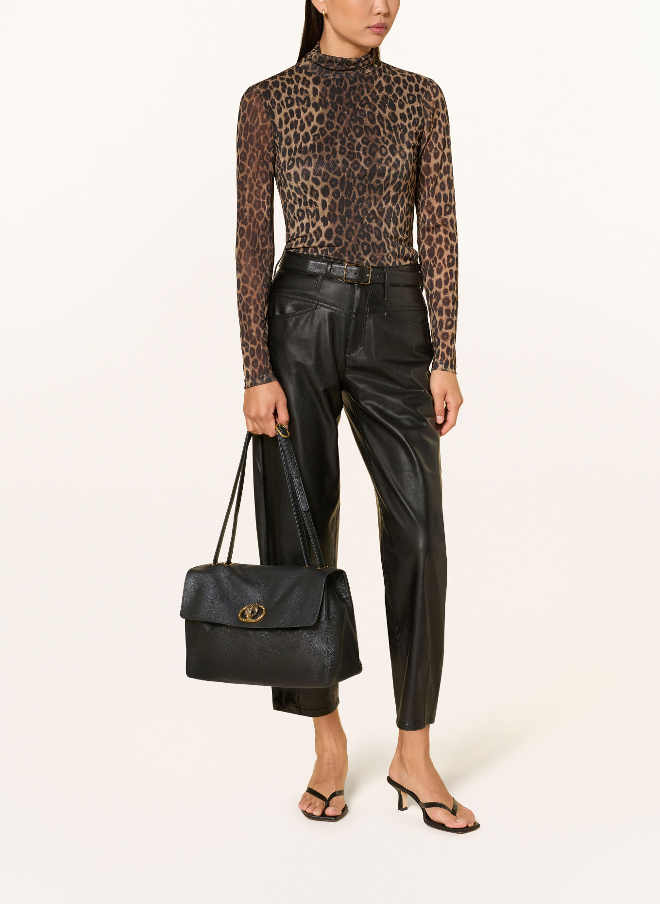 KURT GEIGER Crossbody bag with gemstones: BLACK / GOLD