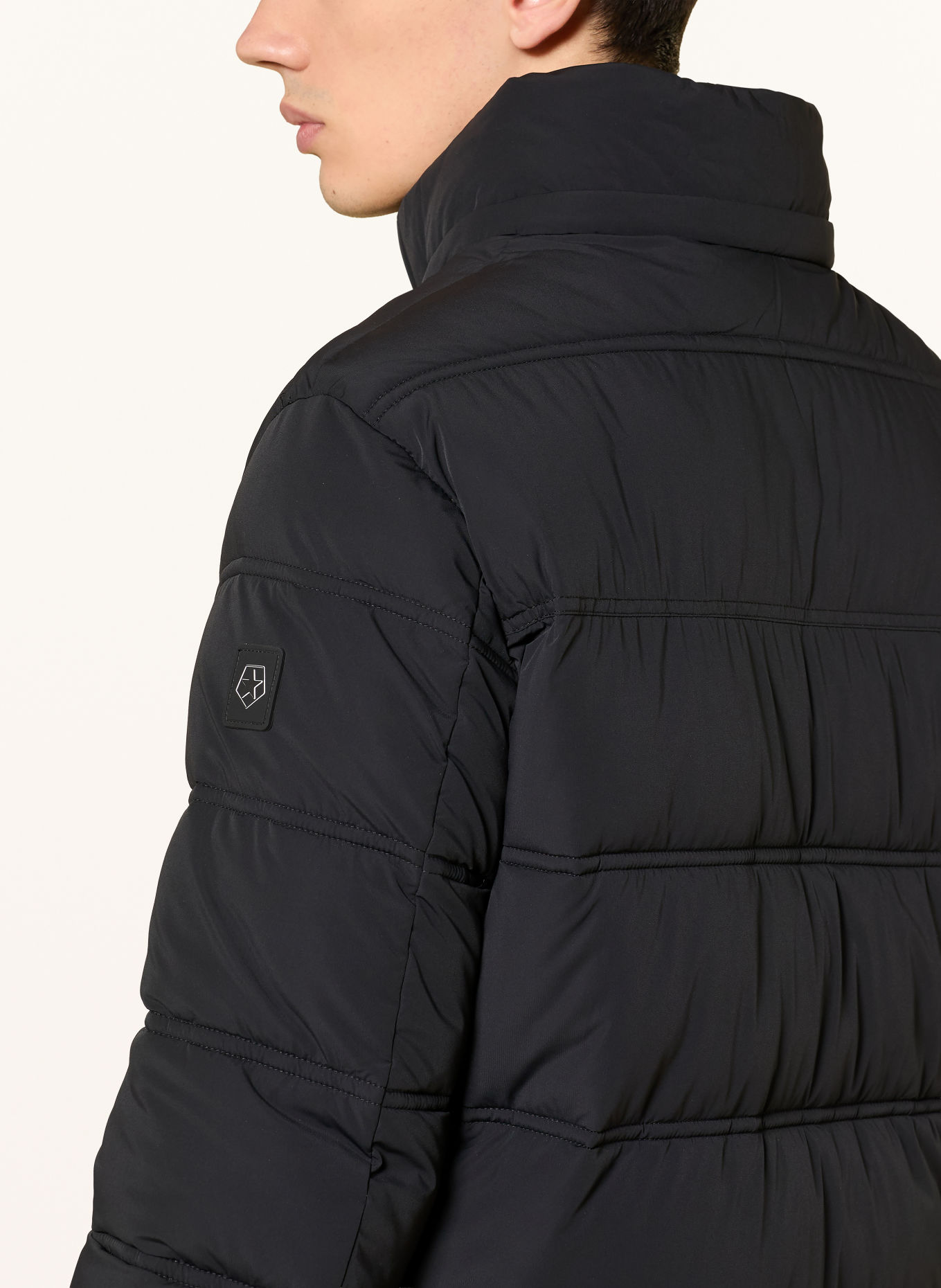 MILESTONE MSSILENO quilted jacket with detachable hood: BLACK