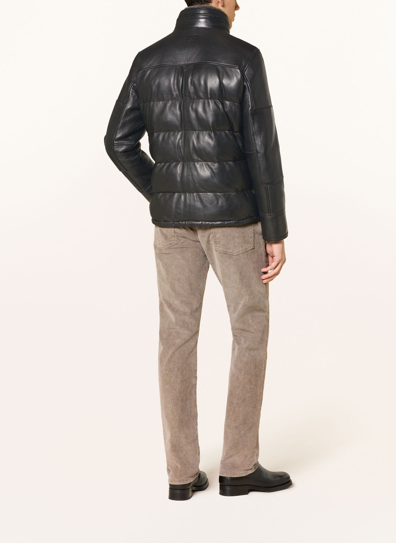 MILESTONE Leather jacket: BLACK