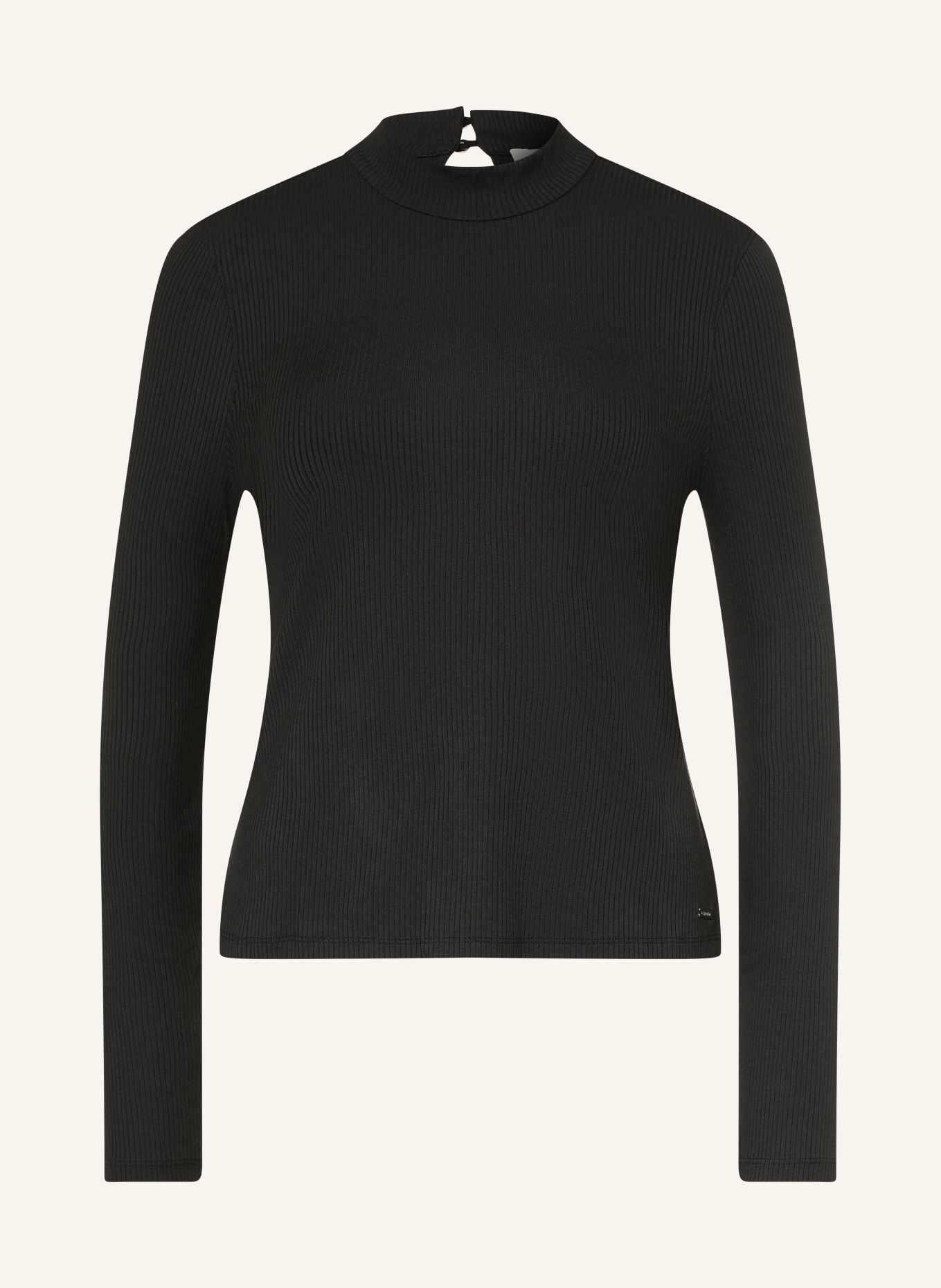 Calvin Klein Long-sleeve shirt: BLACK