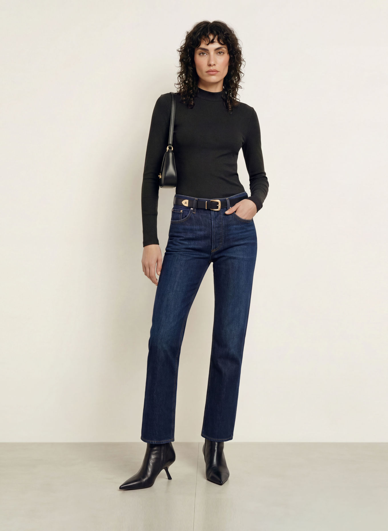Calvin Klein Long-sleeve shirt: BLACK
