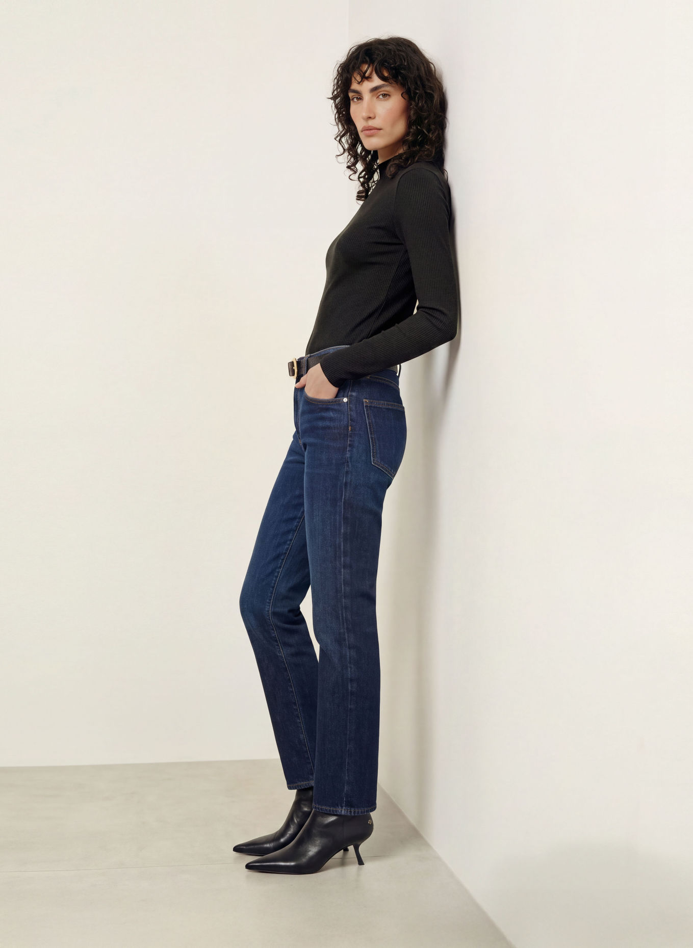 Calvin Klein Long-sleeve shirt: BLACK